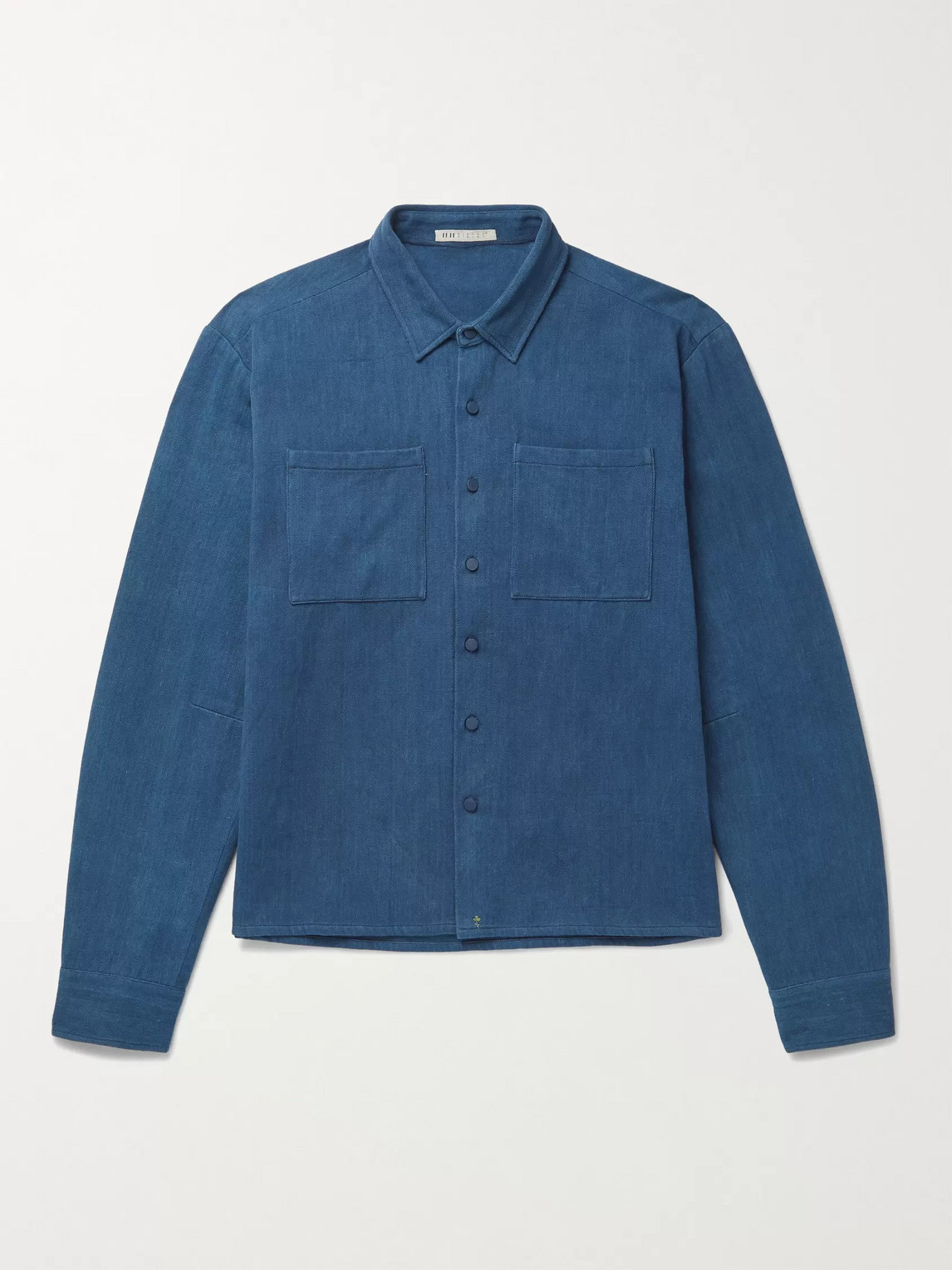 11.11/eleven Eleven Indigo-dyed Denim Overshirt In Blue