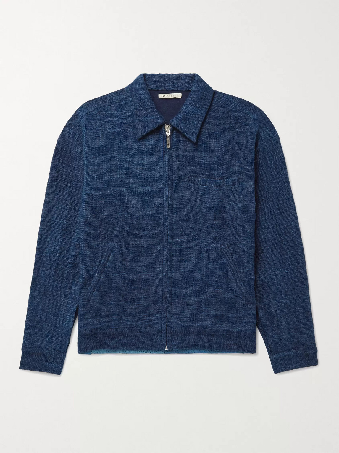 11.11/eleven Eleven Colour-block Cotton Blouson Jacket In Blue