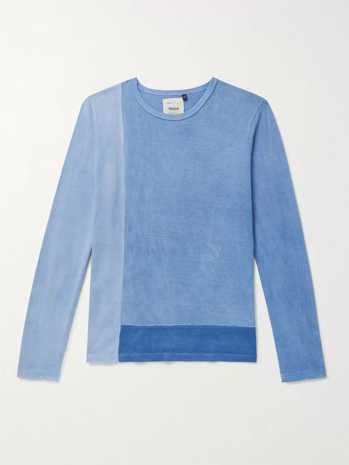 11.11/eleven Eleven Indigo-dyed Cotton-jersey T-shirt In Blue