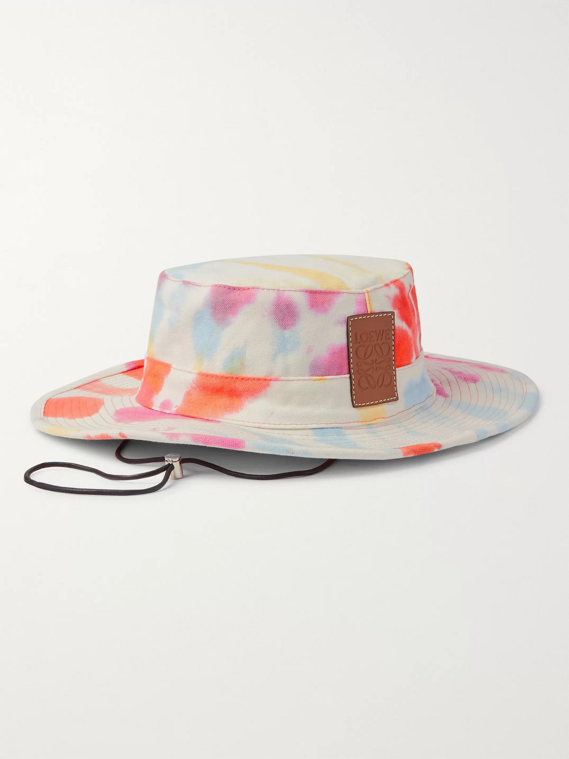 Loewe Paula's Ibiza Logo-detailed Tie-dyed Canvas Bucket Hat In Multi