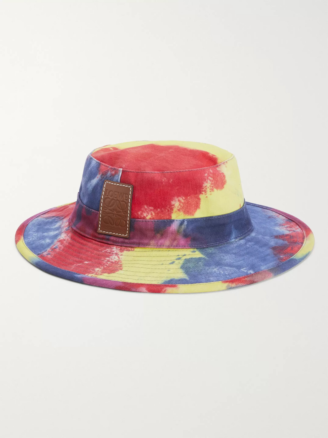 Loewe Paula's Ibiza Logo-detailed Tie-dyed Canvas Bucket Hat In