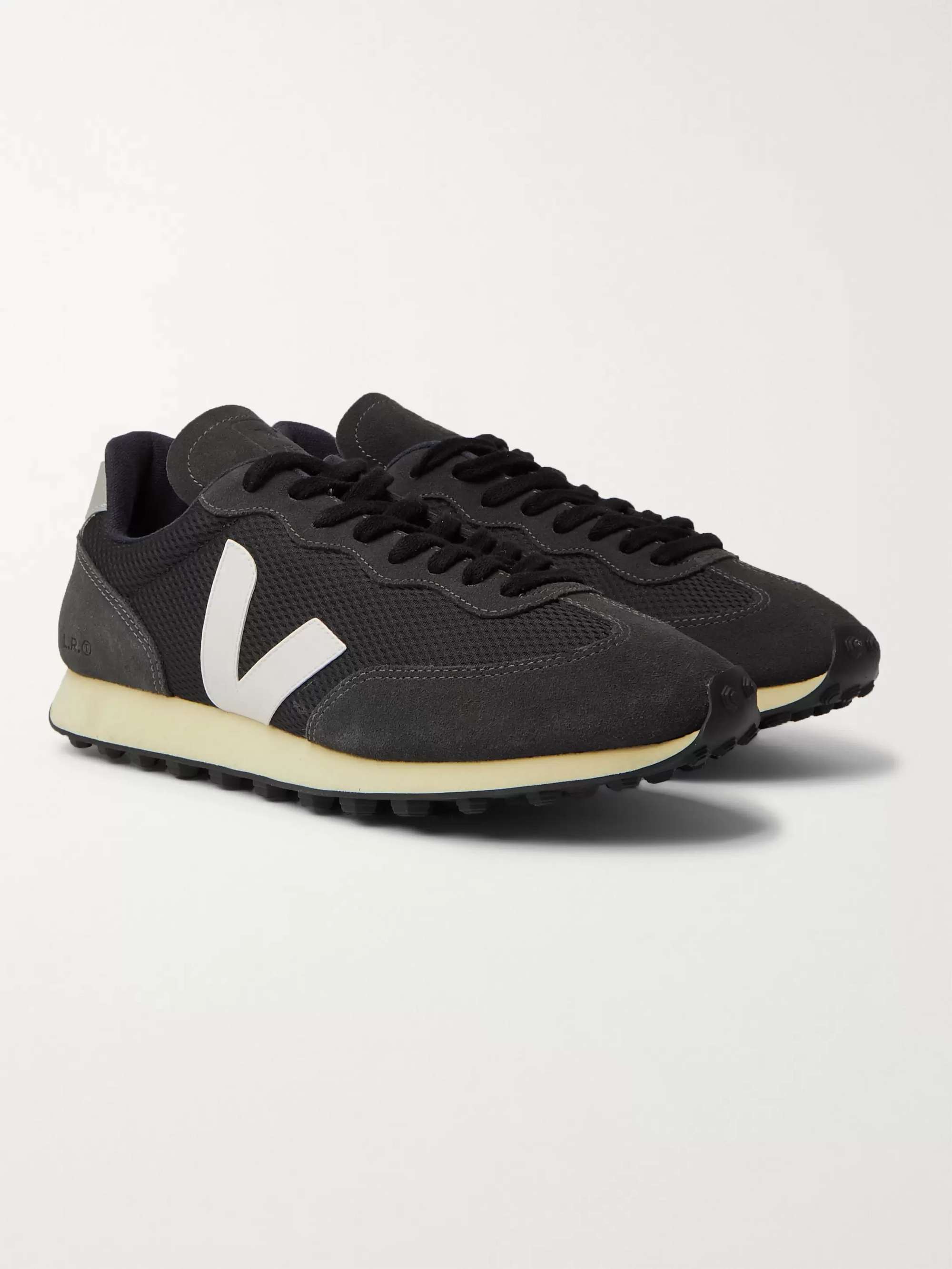 VEJA Rio Branco Leather and Rubber-Trimmed Alveomesh and Suede Sneakers