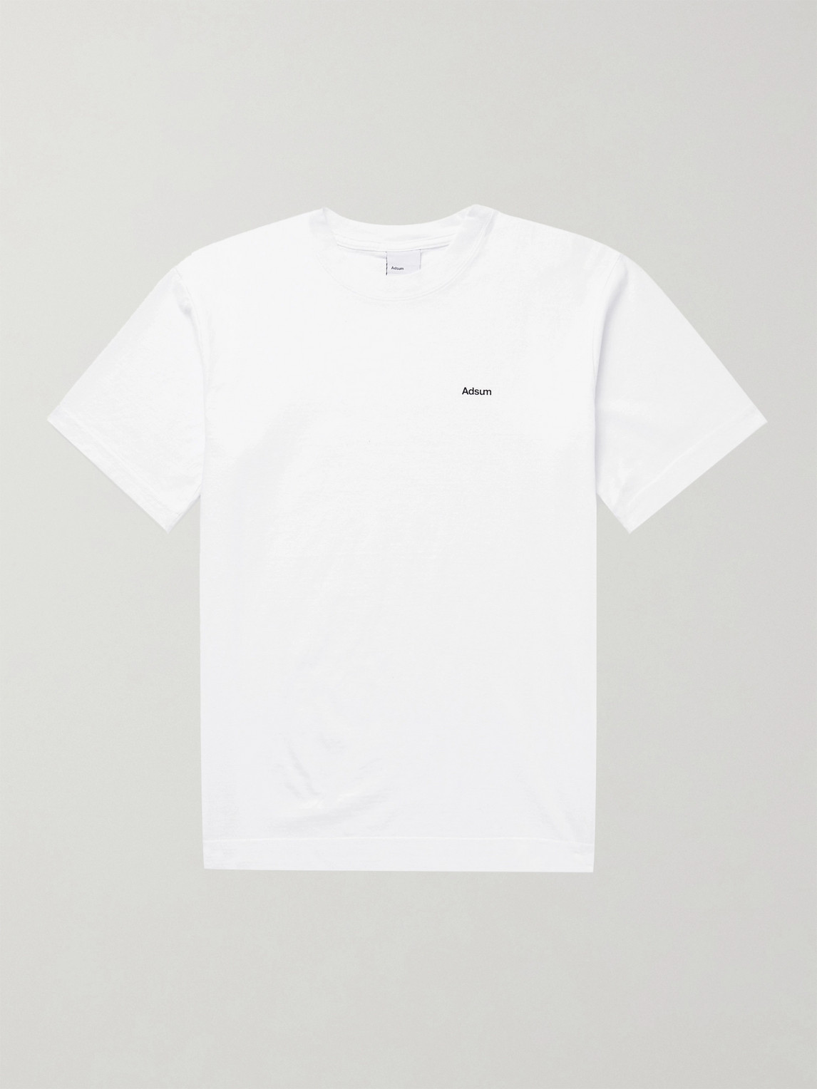 Adsum Logo-print Cotton-jersey T-shirt In White