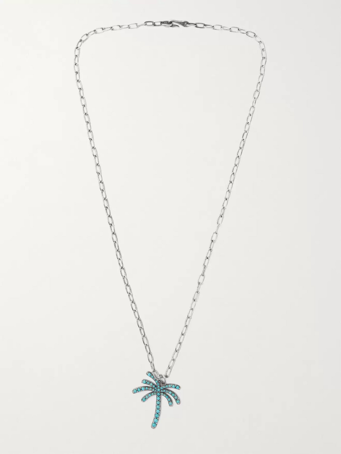 Mcohen Sterling Silver And Turquoise Necklace