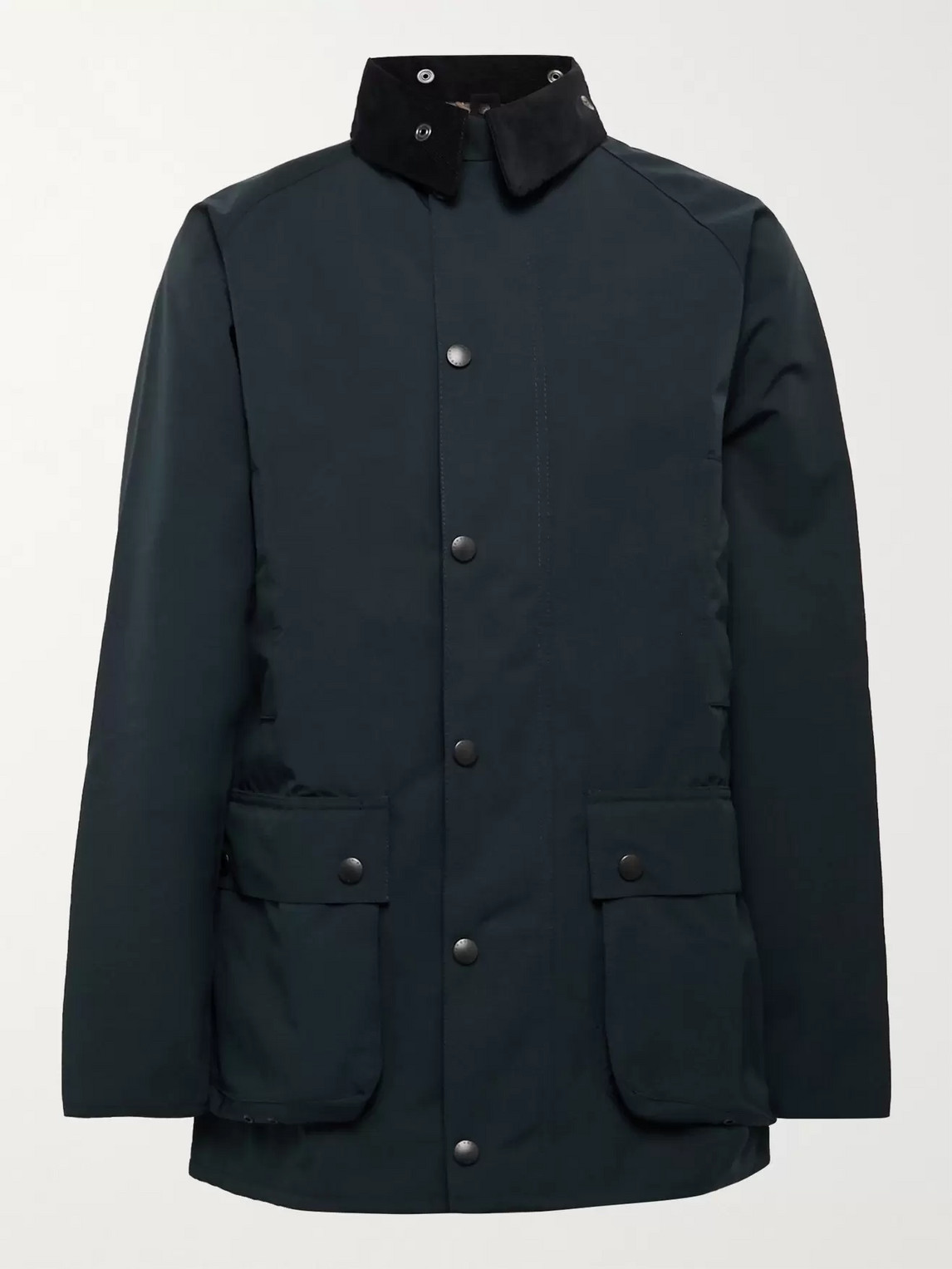 Barbour White Label Beaufort Corduroy-trimmed Gabardine Jacket In Blue ...