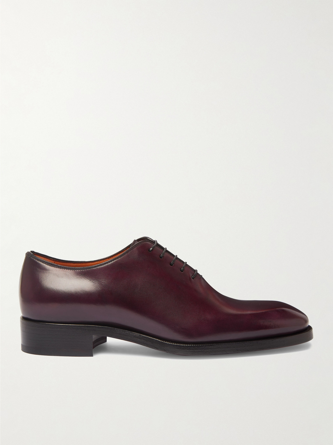 Shop Christian Louboutin Cousin Corteo Leather Oxford Shoes In Burgundy