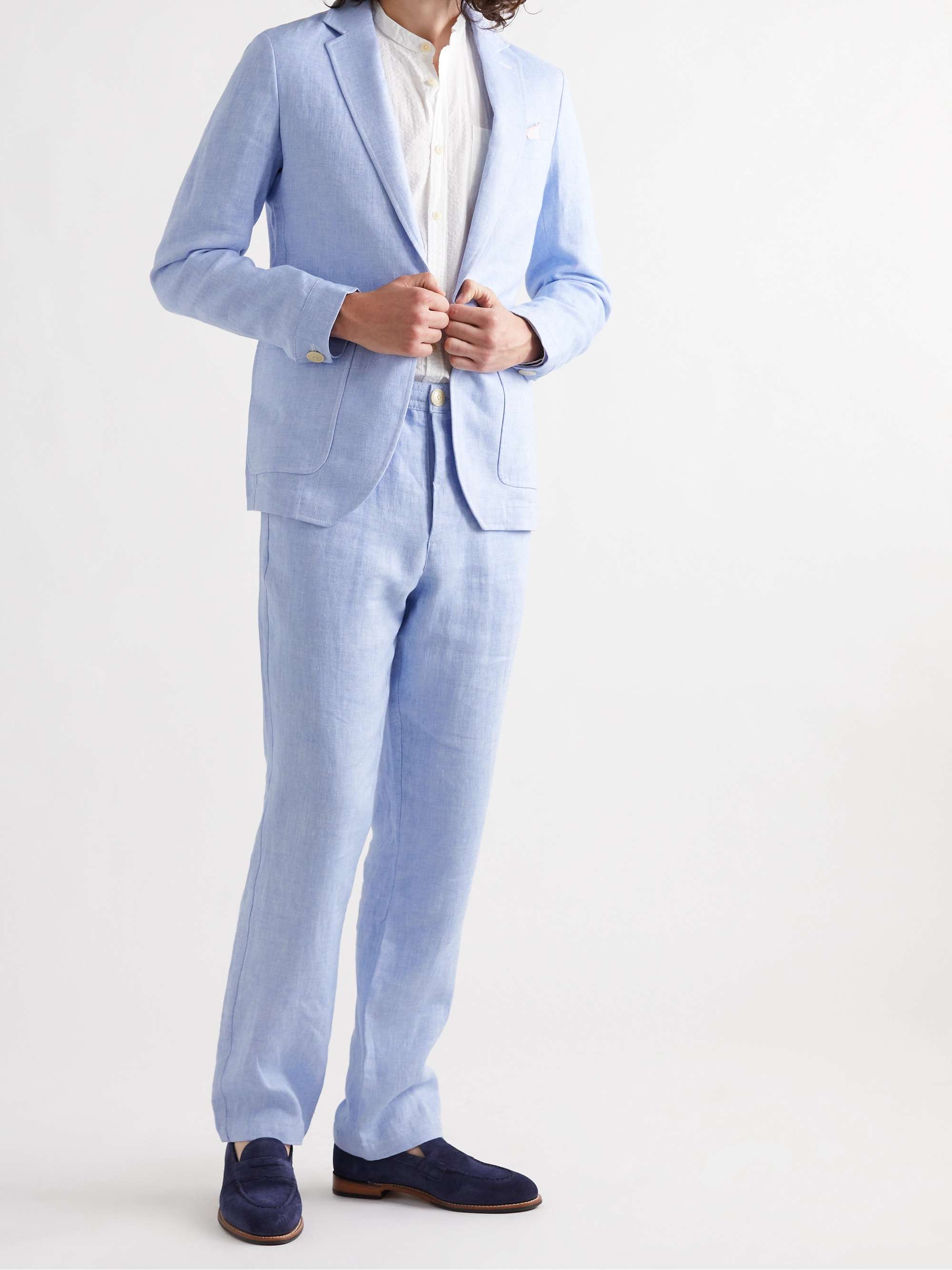 OLIVER SPENCER Linen Suit Trousers