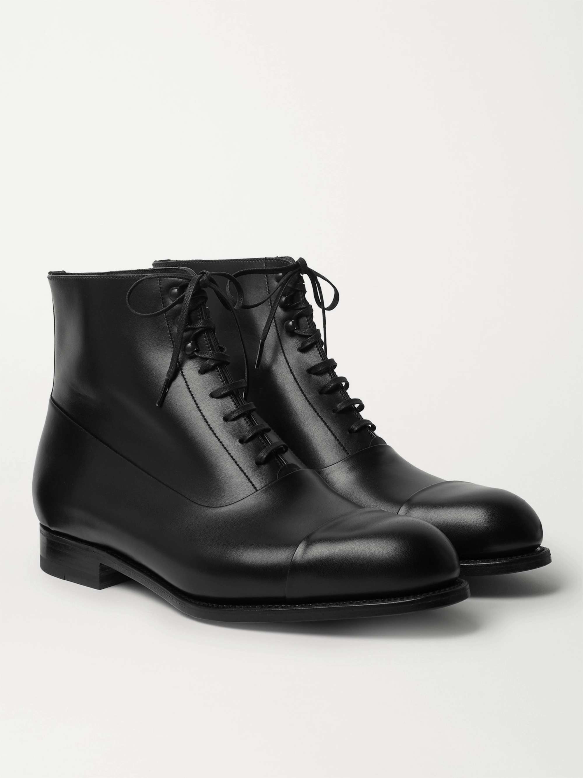 J.M. WESTON Leather Derby Boots