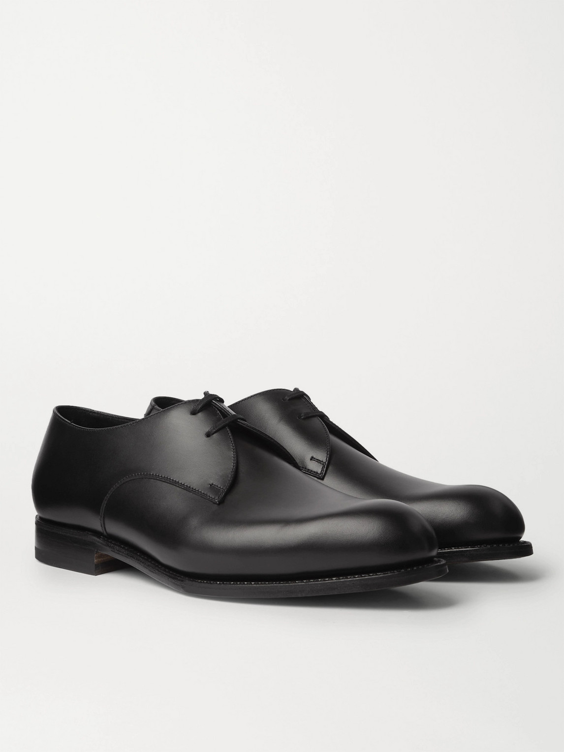 Jm Weston Leather Derby Shoes In Black
