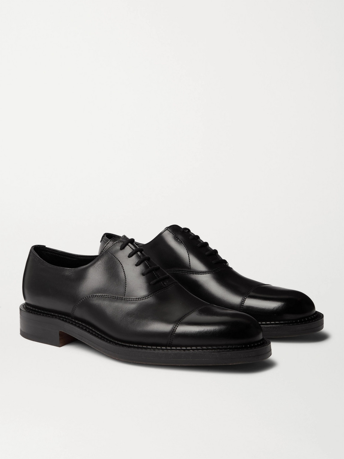 John Lobb City Ii Leather Oxford Shoes In Black | ModeSens