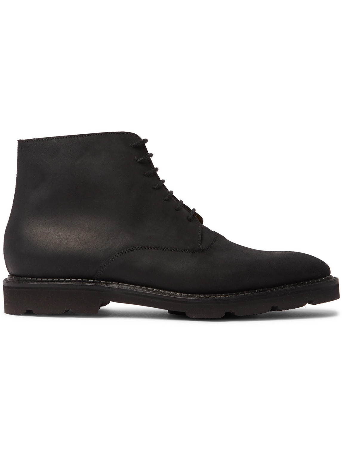 John Lobb - Forge Waxed-Leather Oxford Boots - Men - Black - Uk 10 ...