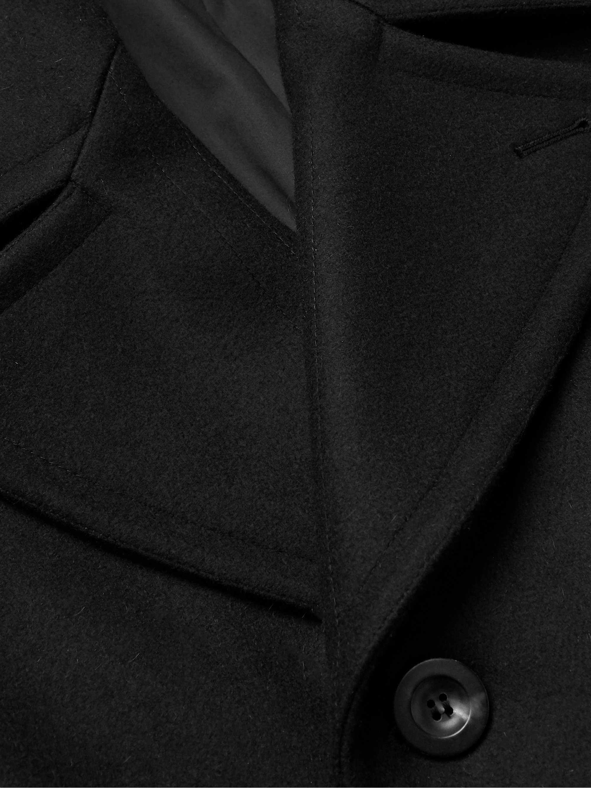 PRIVATE WHITE V.C. Double-Breasted Melton Wool Peacoat