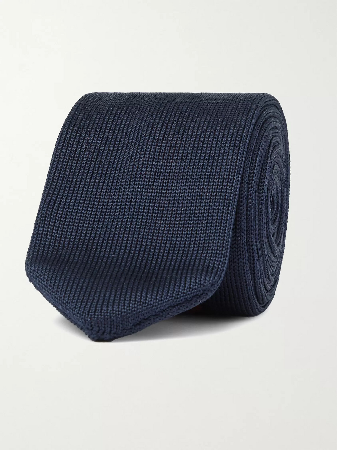 Blue Blue Japan 7cm Knitted Silk-jacquard Tie In Blue