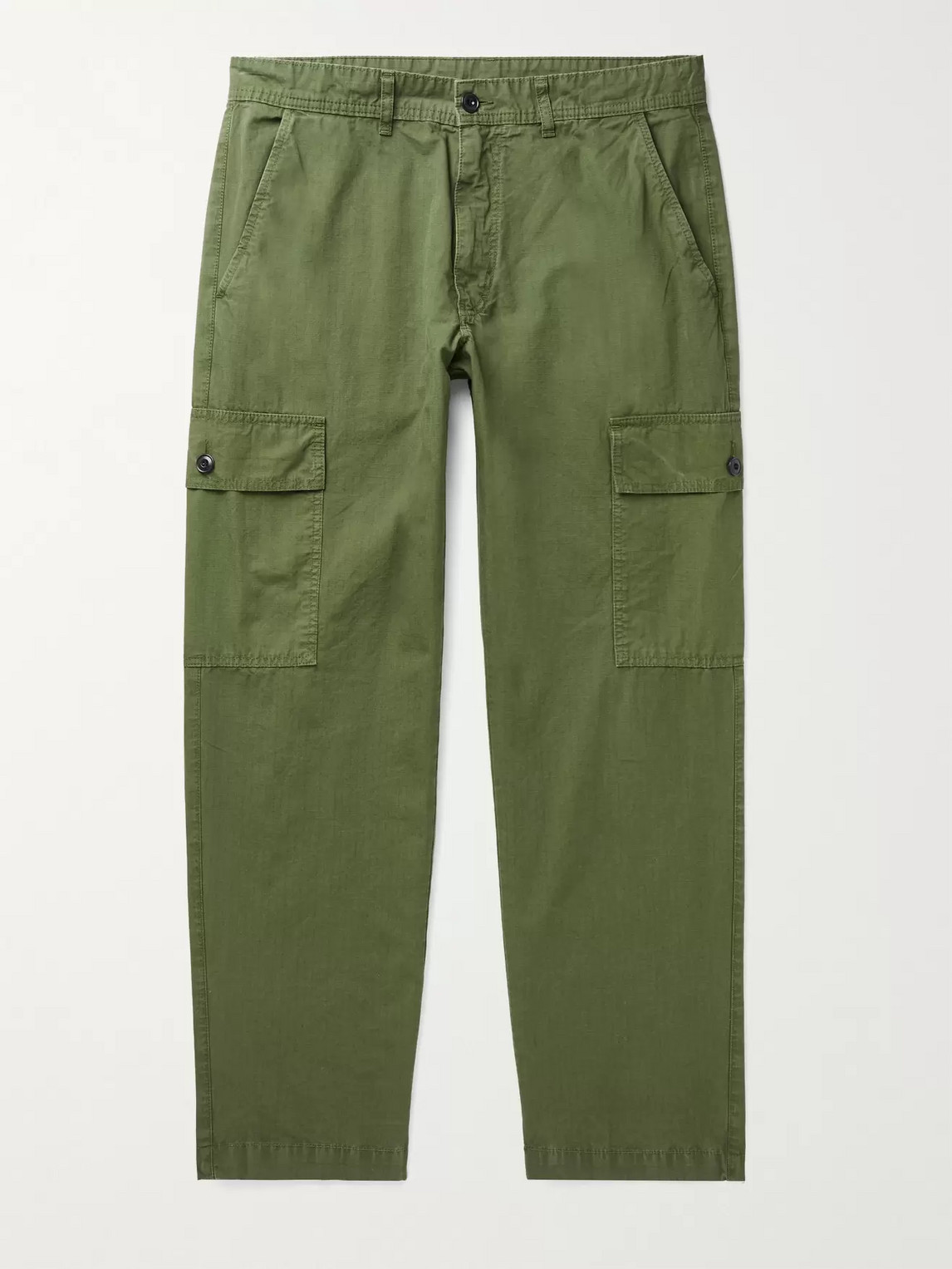 Albam Deck Cotton-ripstop Cargo Trousers In Green