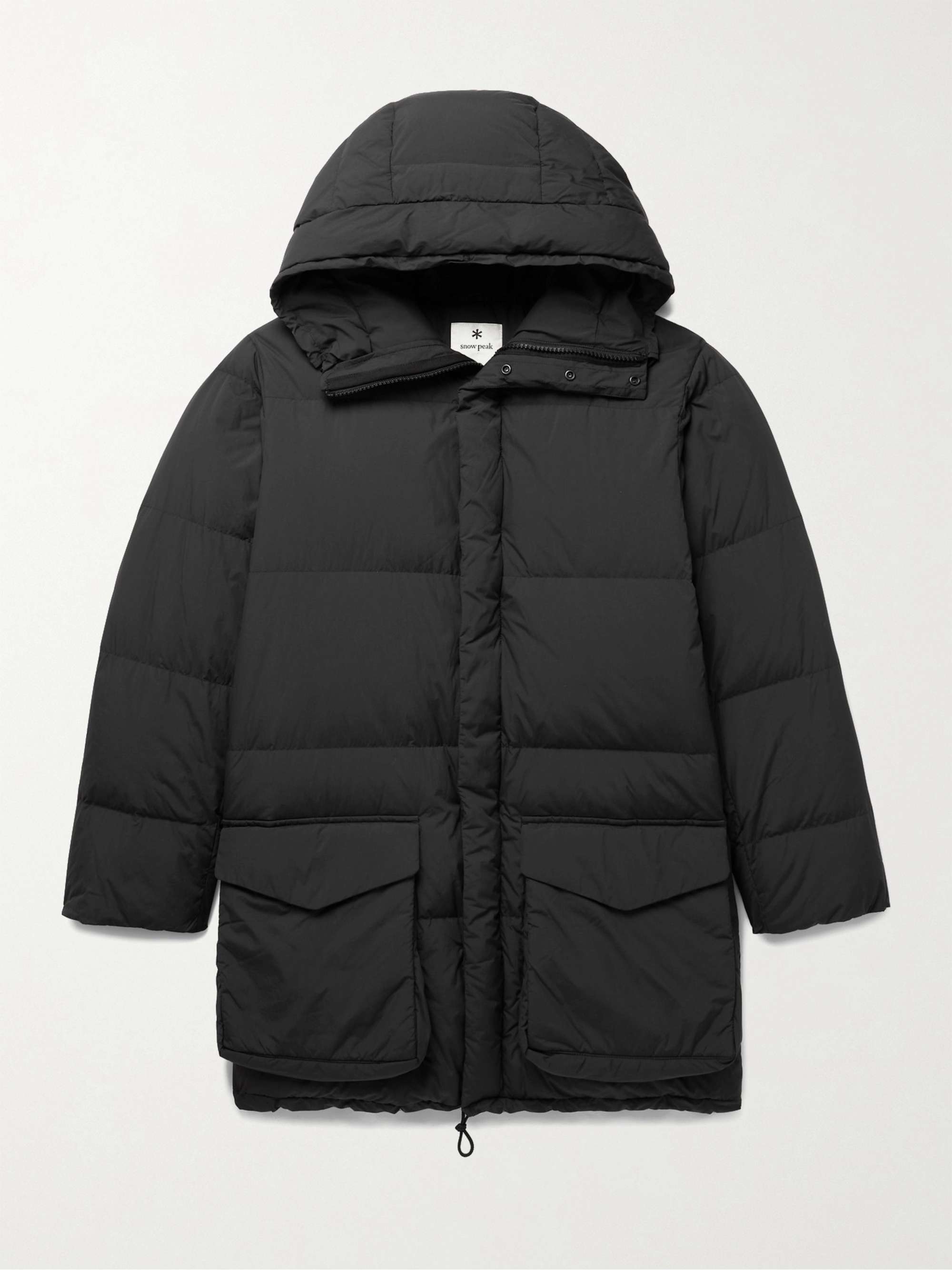 SNOW PEAK Quilted Ripstop-Shell Hooded Down Coat