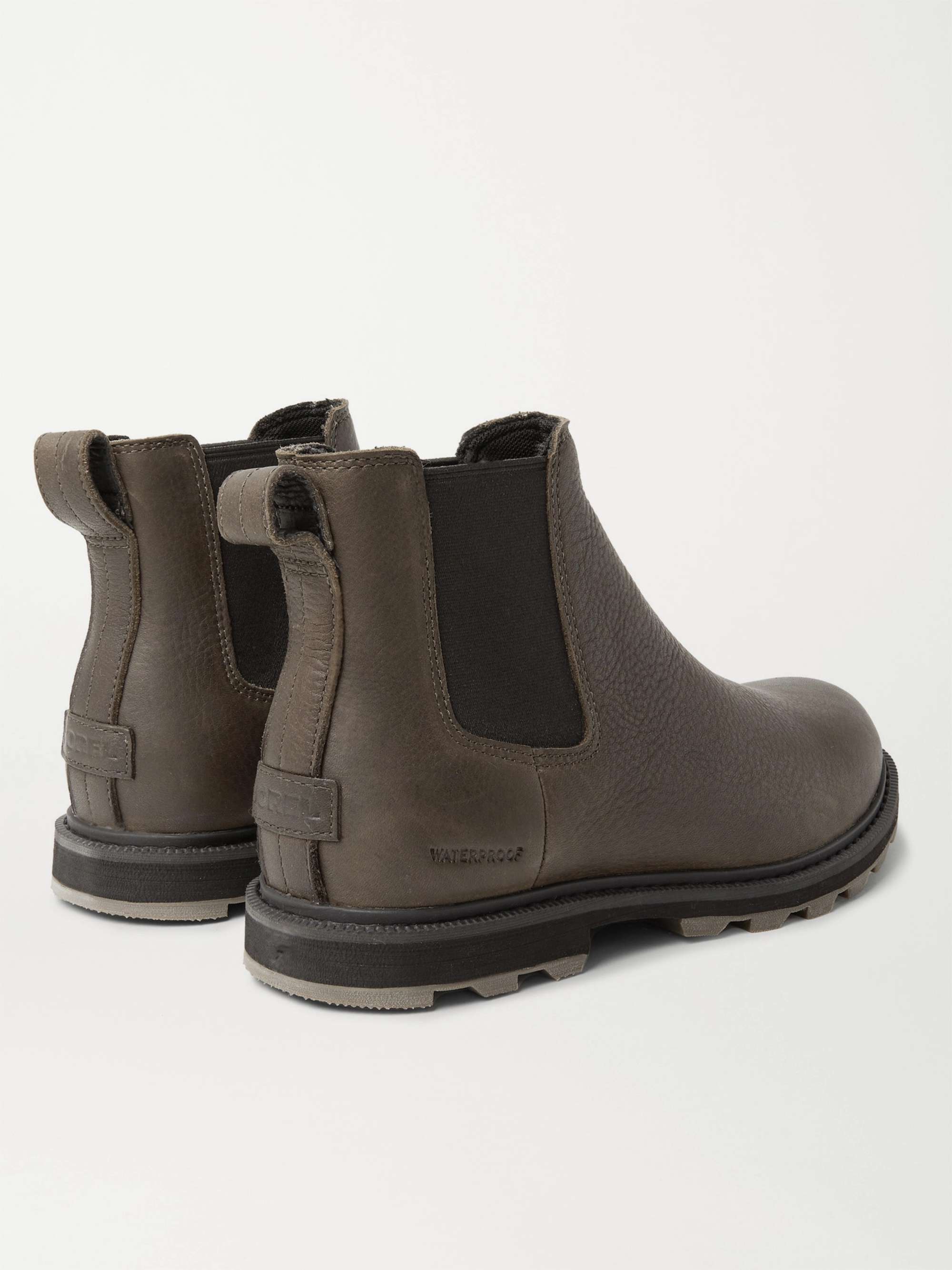 SOREL Madson II Burnished Textured-Leather Chelsea Boots