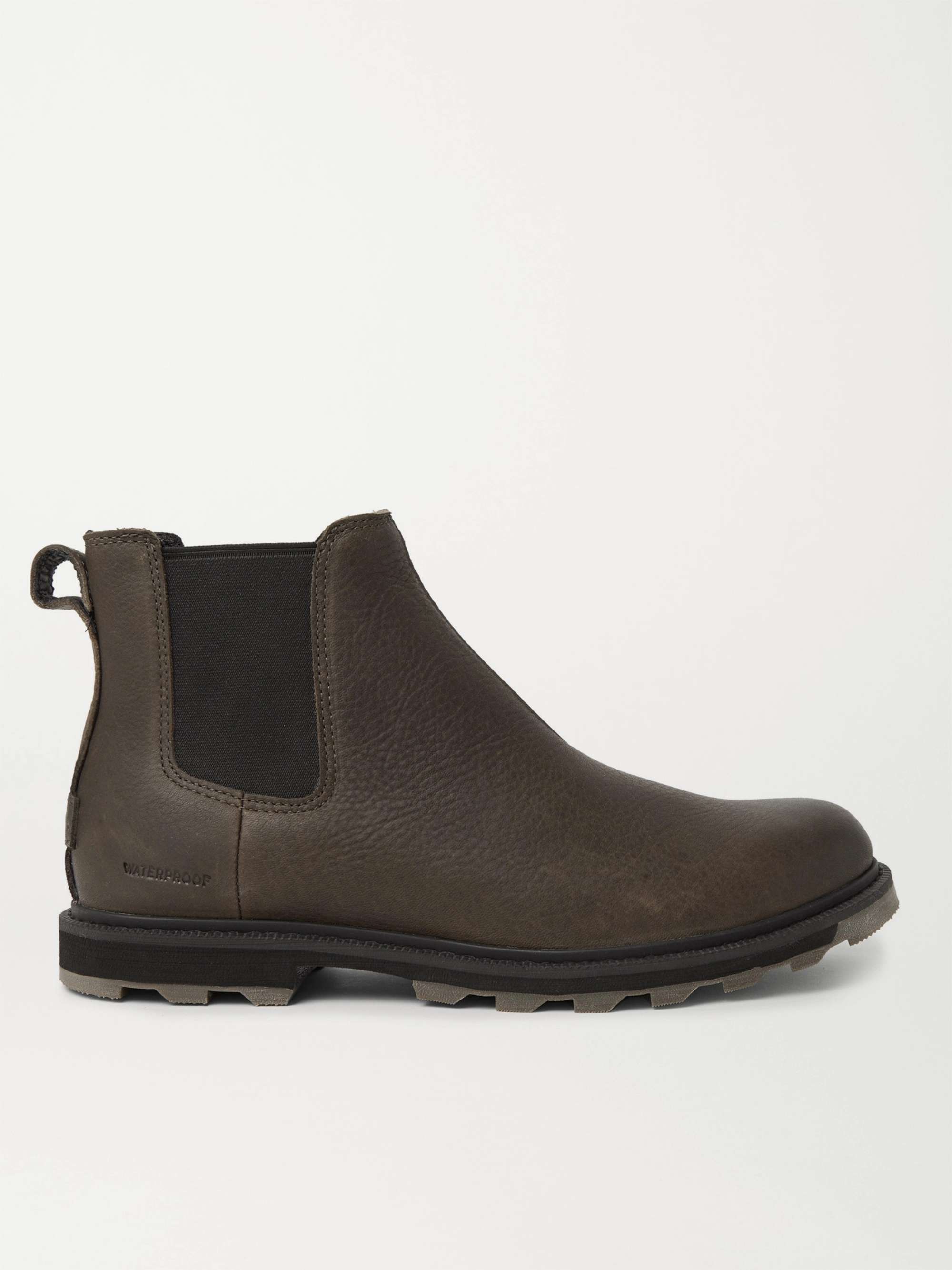 SOREL Madson II Burnished Textured-Leather Chelsea Boots
