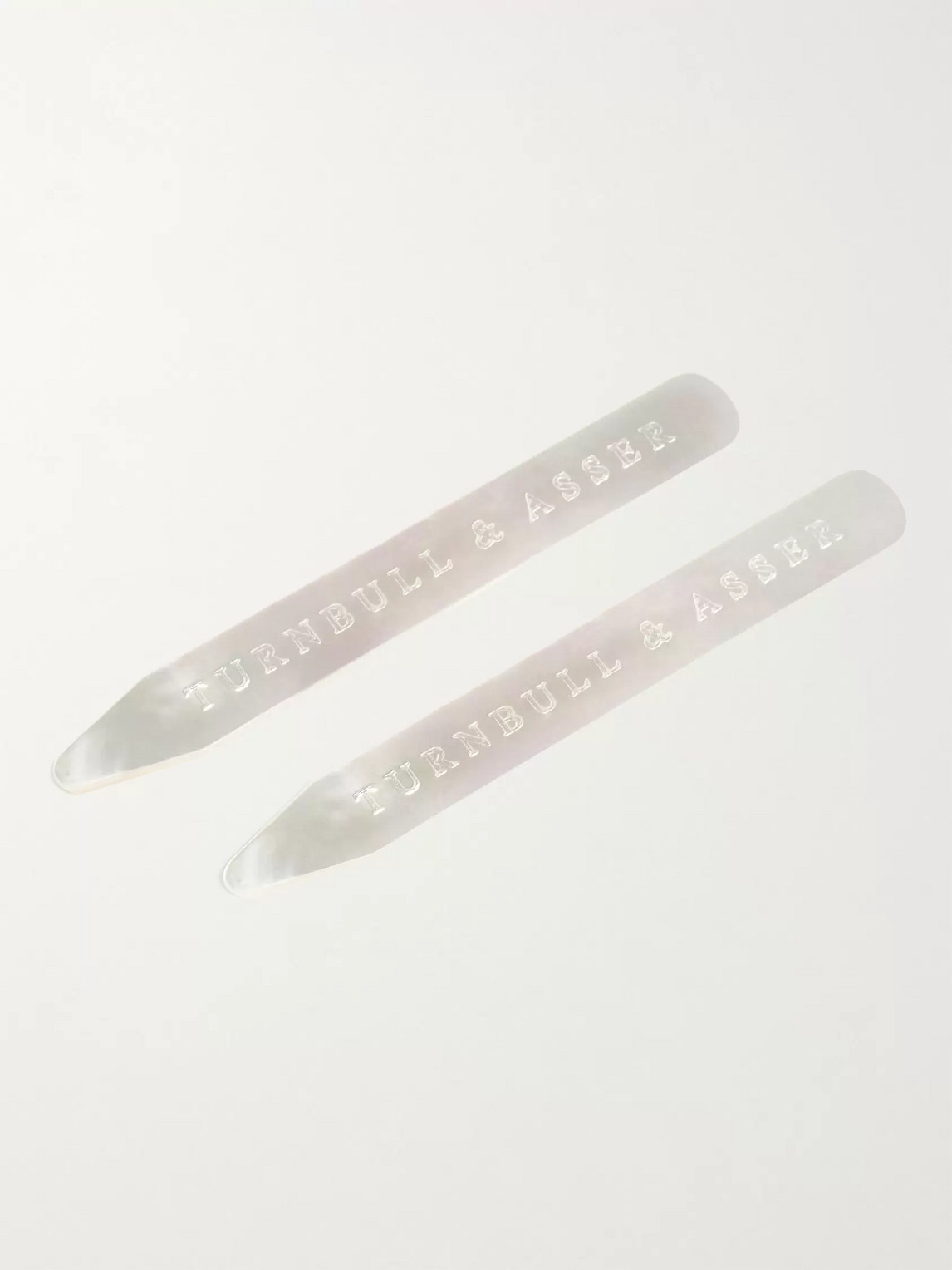 Turnbull & Asser Set-of-two Mother-of-pearl Collar Stays In White