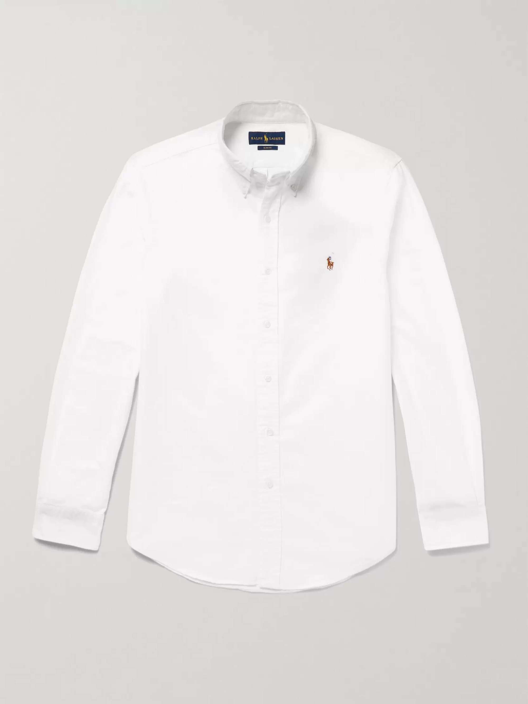 Graph Underline packet White Slim-Fit Cotton Oxford Shirt | POLO RALPH LAUREN | MR PORTER
