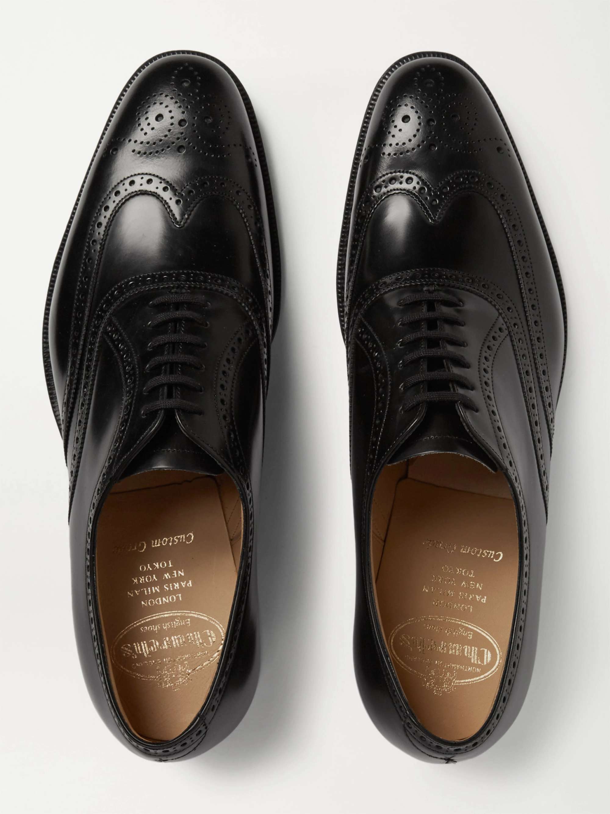 Cornwall a cup of Prick Black Berlin Leather Wingtip Brogues | CHURCH'S | MR PORTER