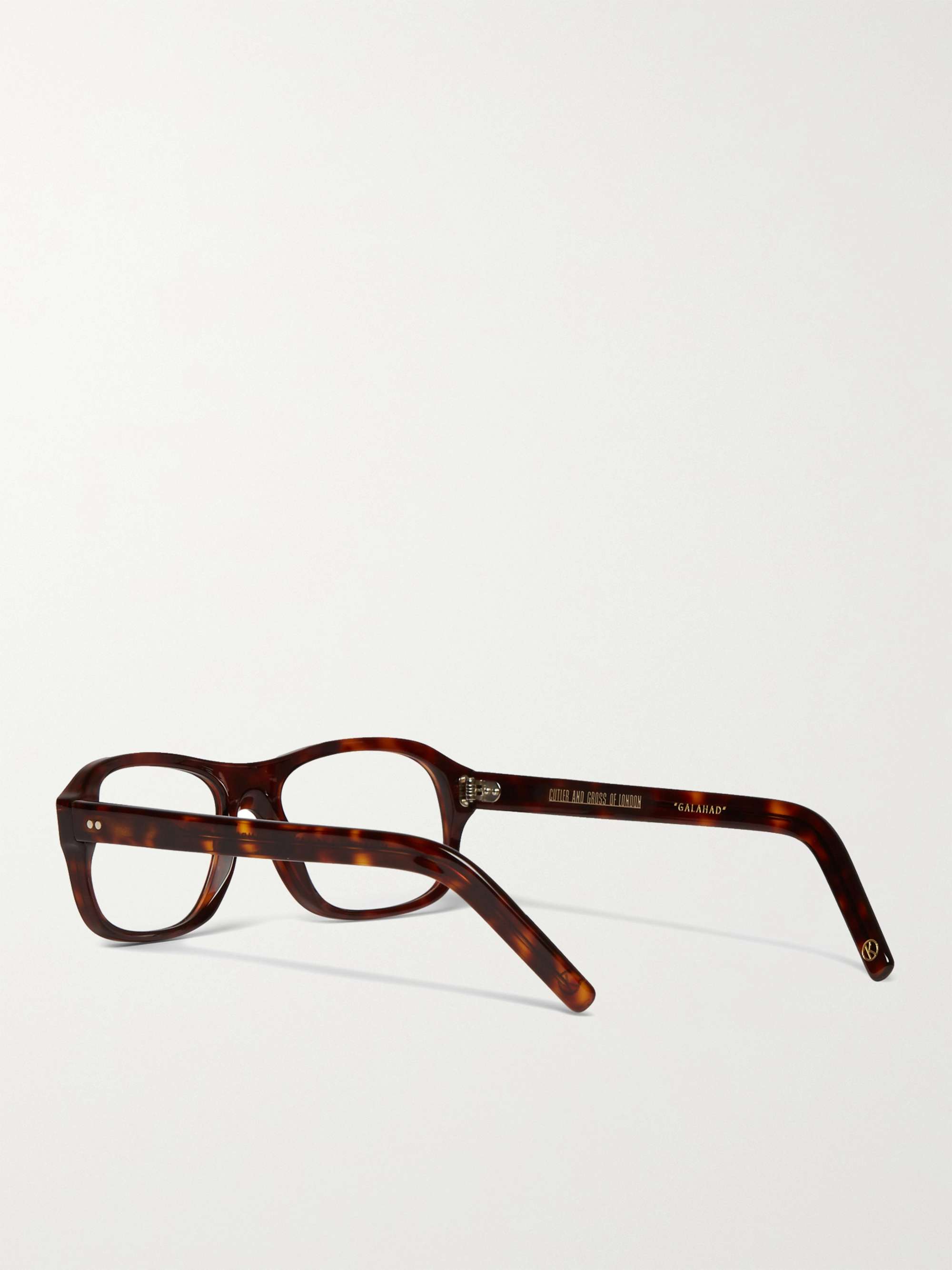 KINGSMAN + Cutler and Gross Square-Frame Tortoiseshell Acetate Optical Glasses
