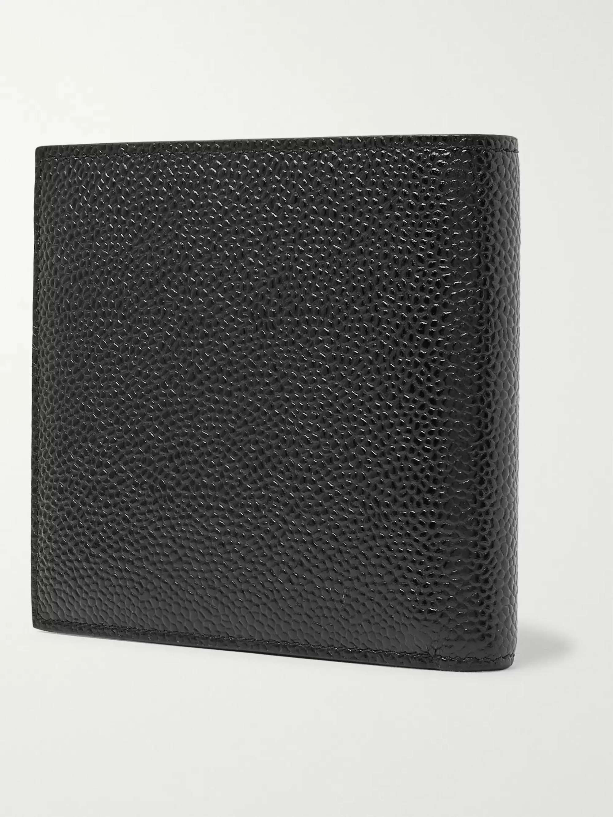 THOM BROWNE Pebble-Grain Leather Billfold Wallet