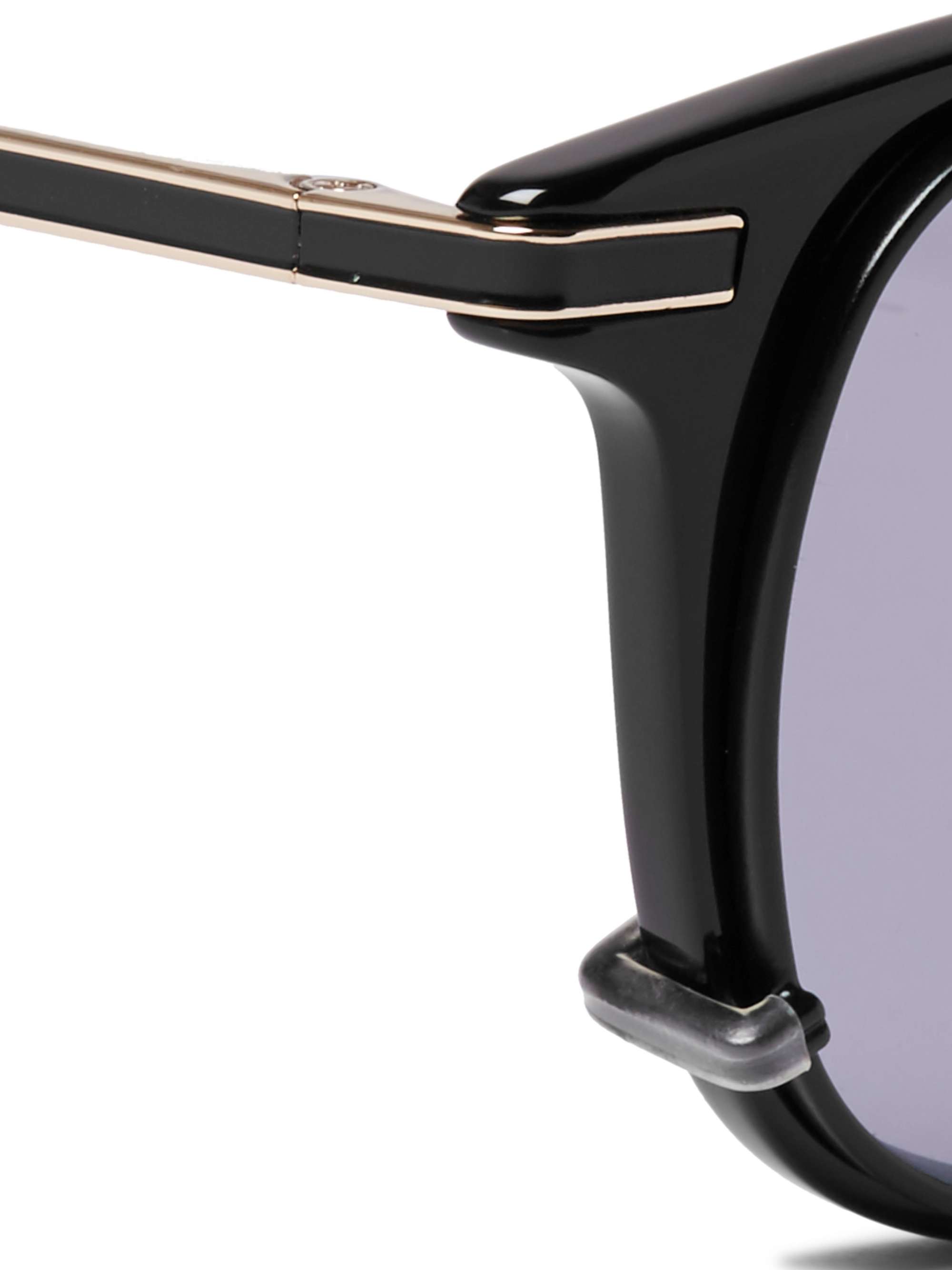 GARRETT LEIGHT CALIFORNIA OPTICAL Kinney Combo Round-Frame Acetate Optical Glasses with Clip-On UV Lenses