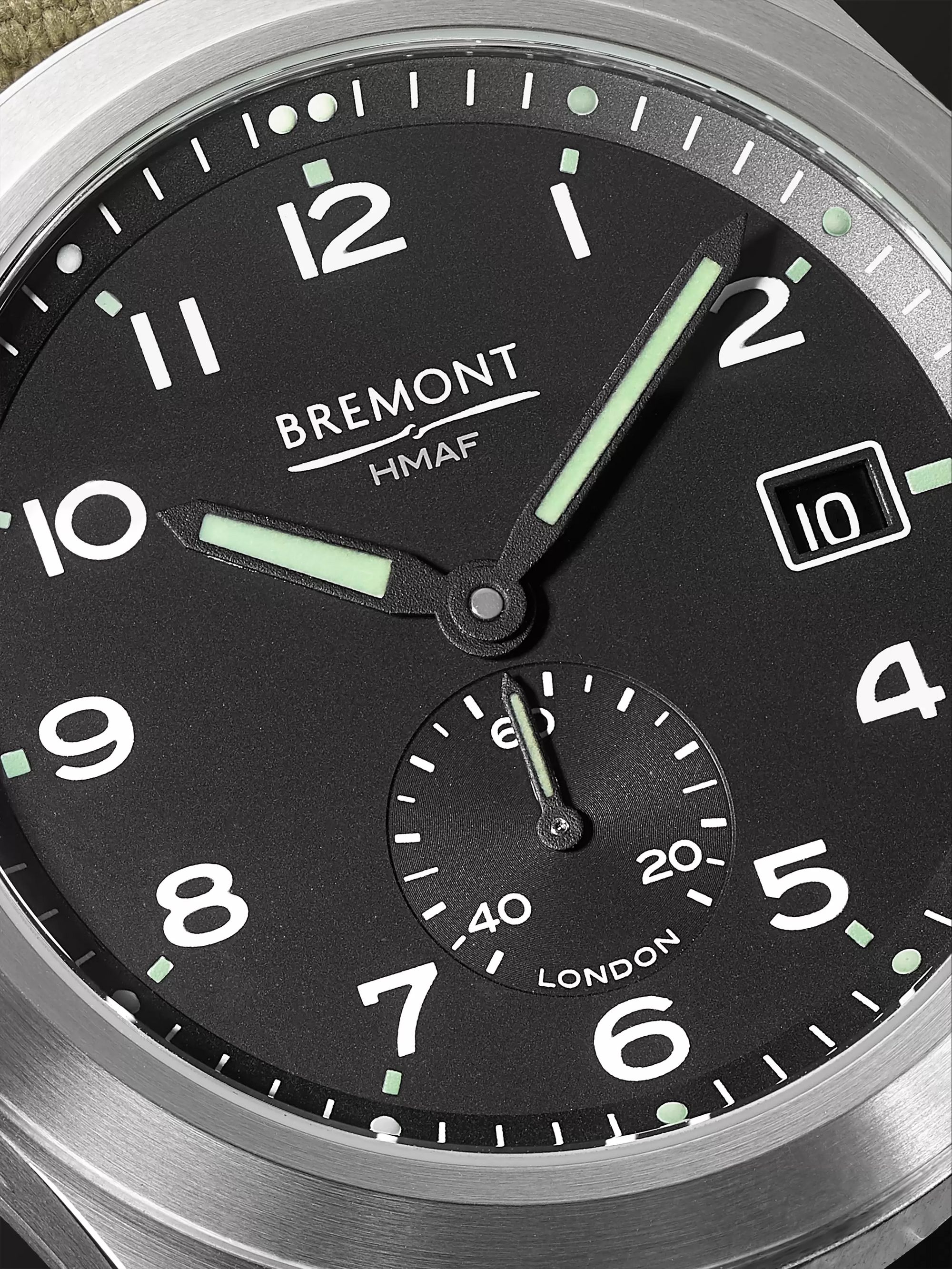 BREMONT Broadsword Automatic 40mm Stainless Steel and Sailcloth Watch, Ref. BROADSWORD-R-S