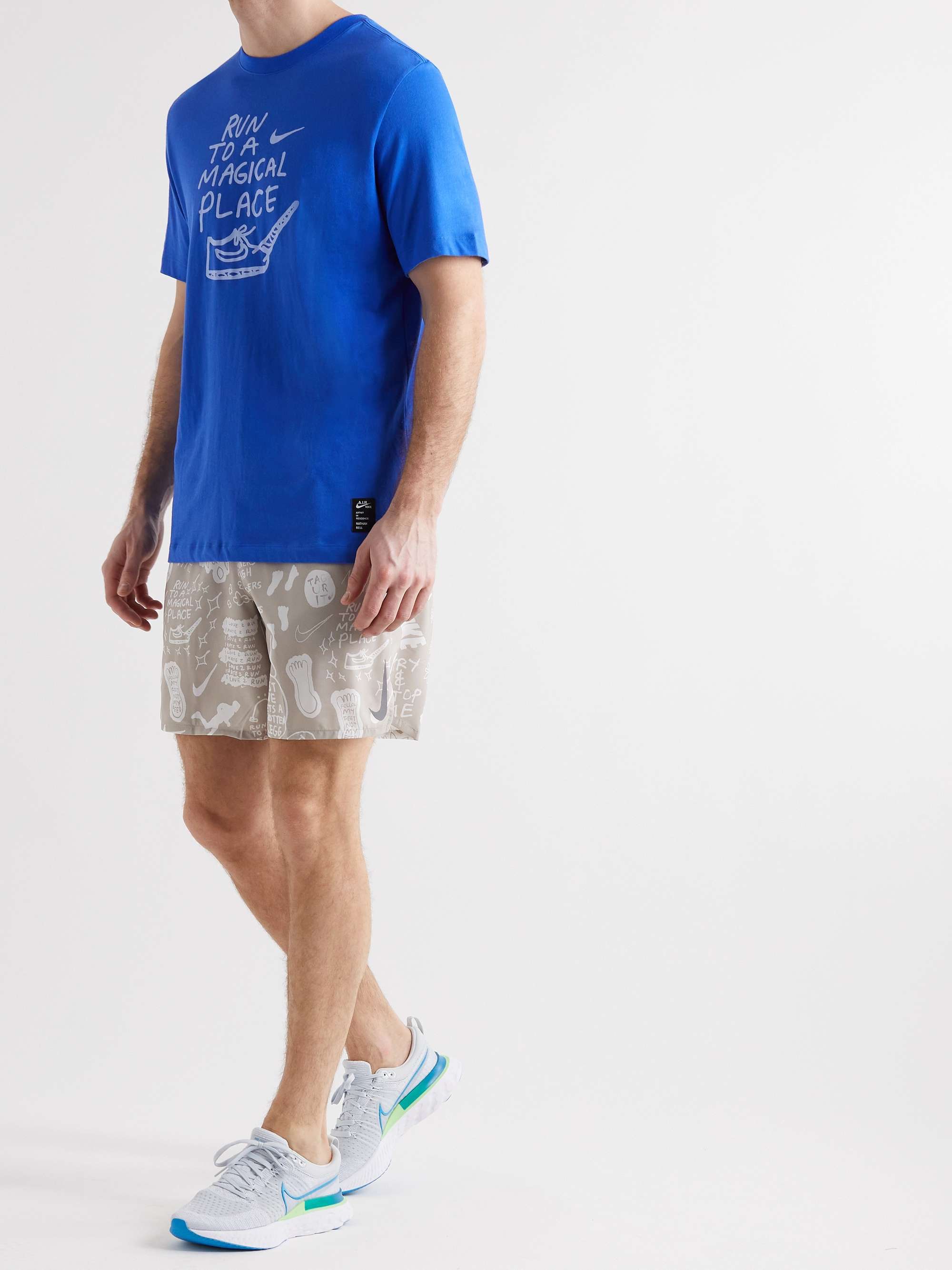 NIKE RUNNING + Nathan Bell Flex Stride Straight-Leg Printed Dri-FIT Shorts