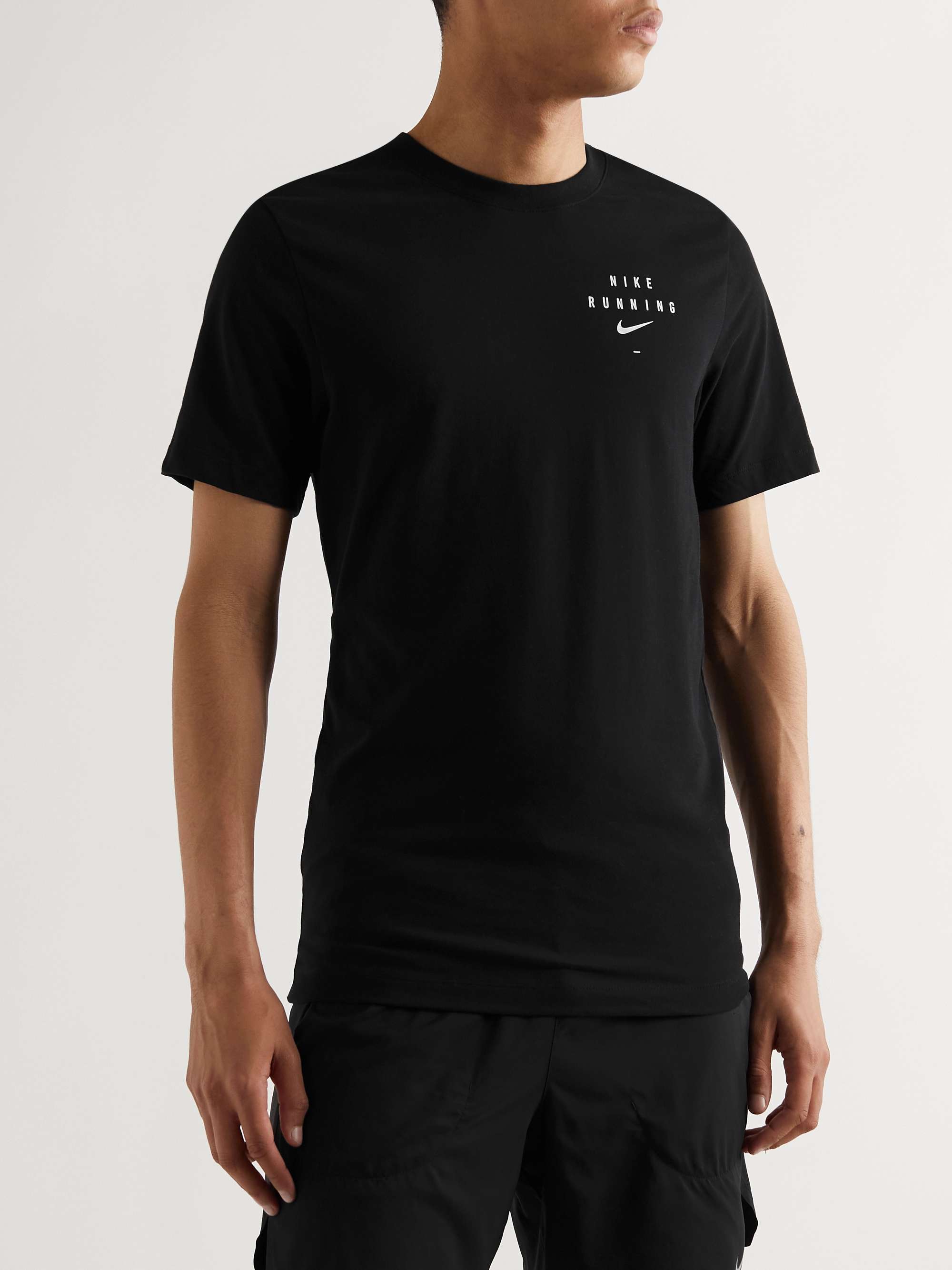 NIKE RUNNING Logo-Print Dri-FIT T-Shirt