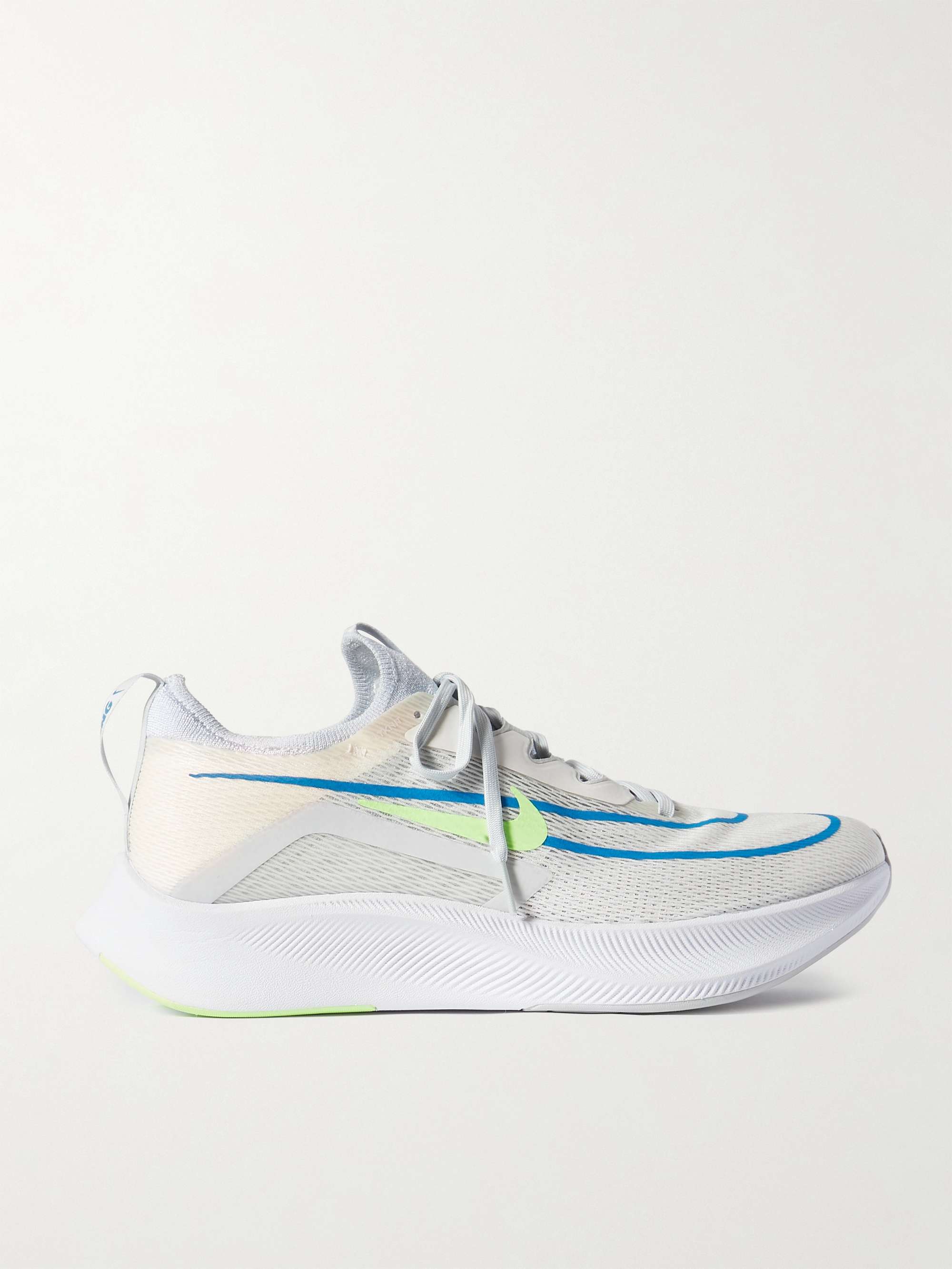 NIKE RUNNING Zoom Fly 4 Mesh and Flyknit Running Sneakers
