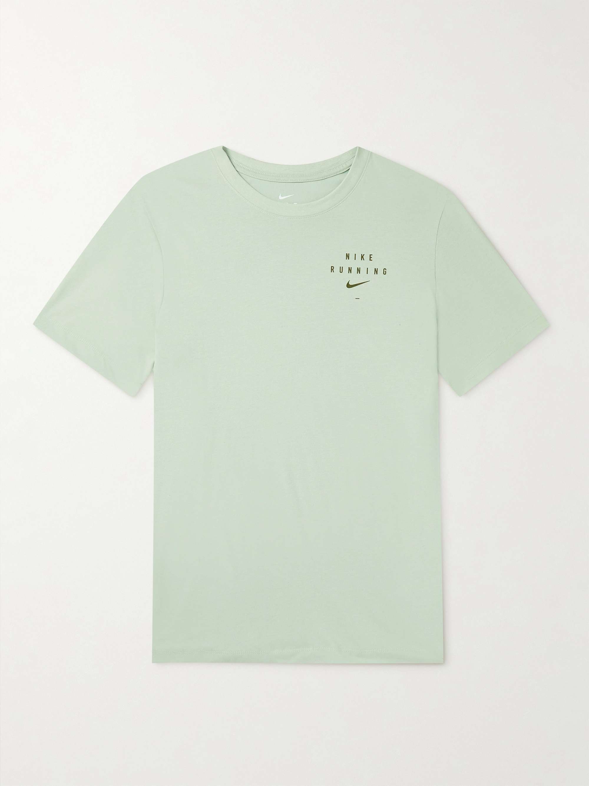 NIKE RUNNING Logo-Print Cotton-Blend Jersey T-Shirt