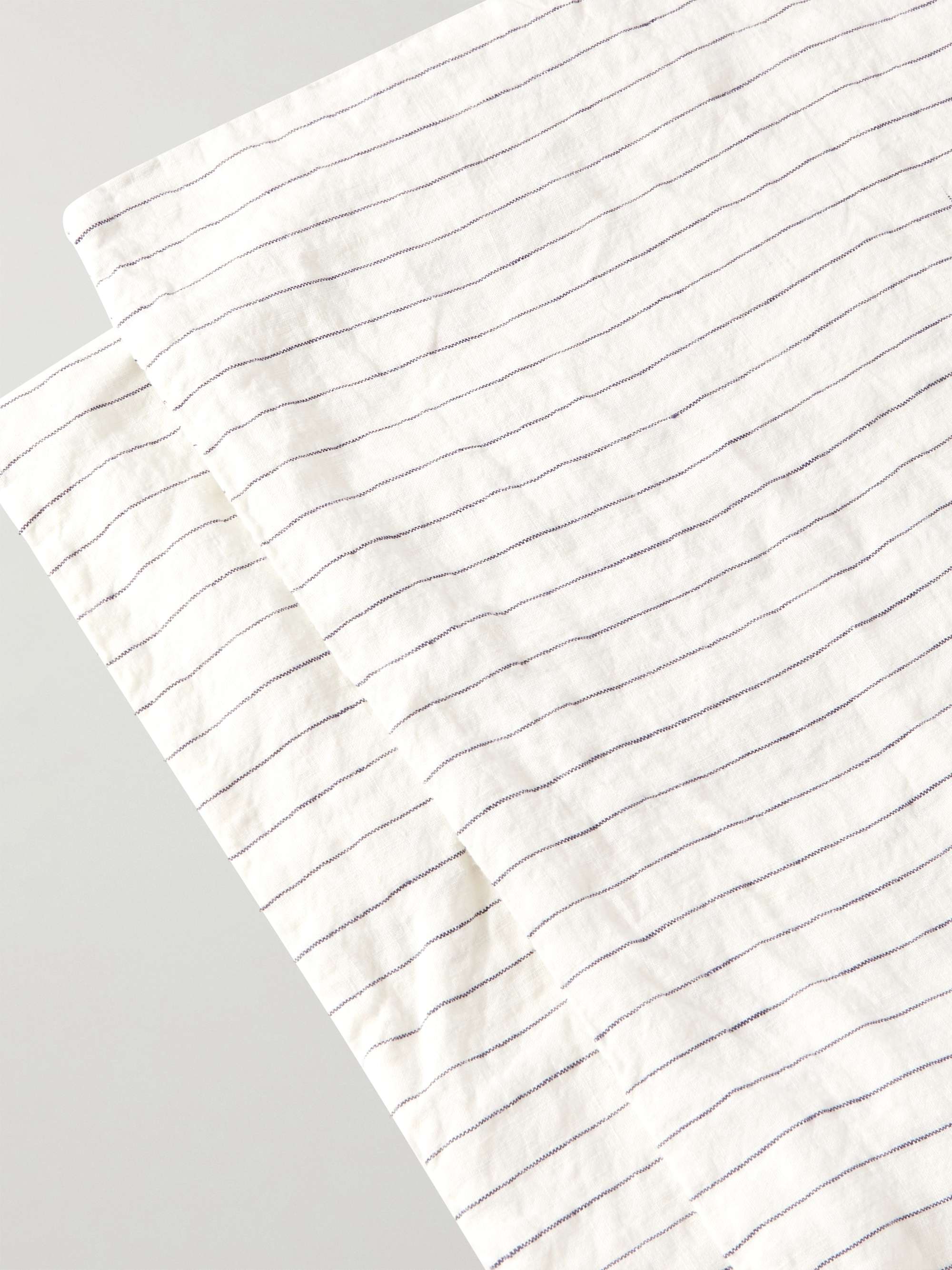 IN BED Striped Linen Duvet Set - King