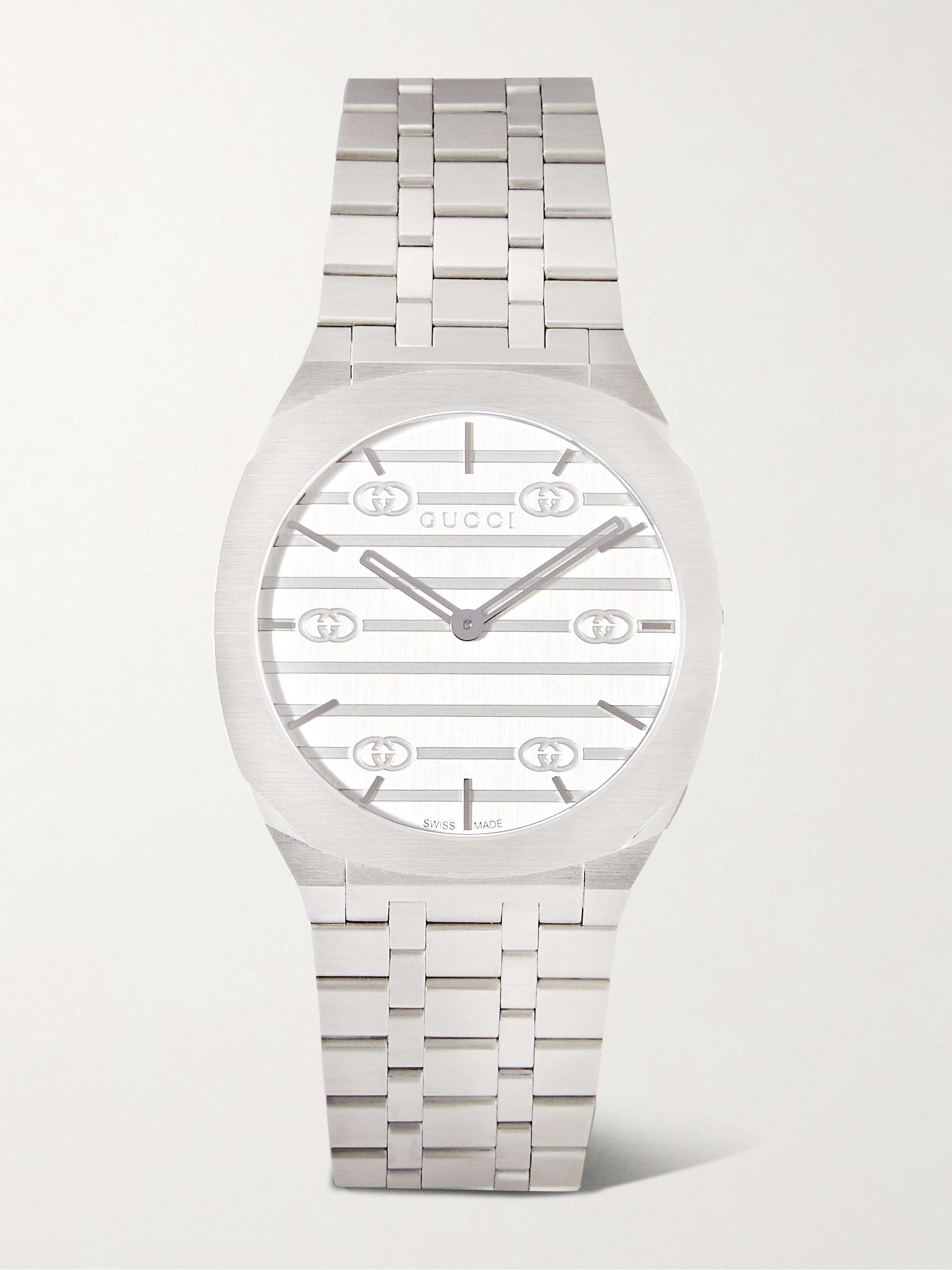 GUCCI 25h 34mm Stainless Steel Watch