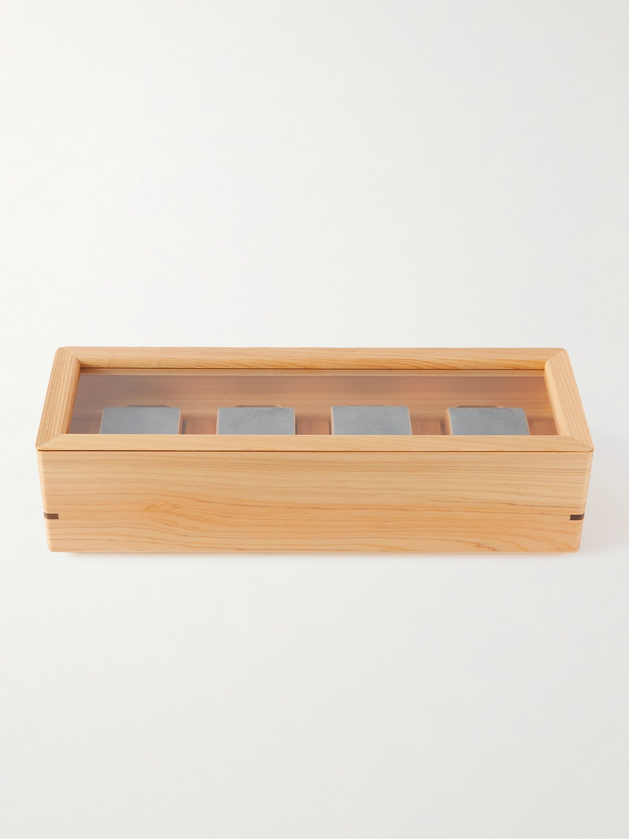 JAPAN BEST Hinoki Cypress Wood Four-Piece Watch Box