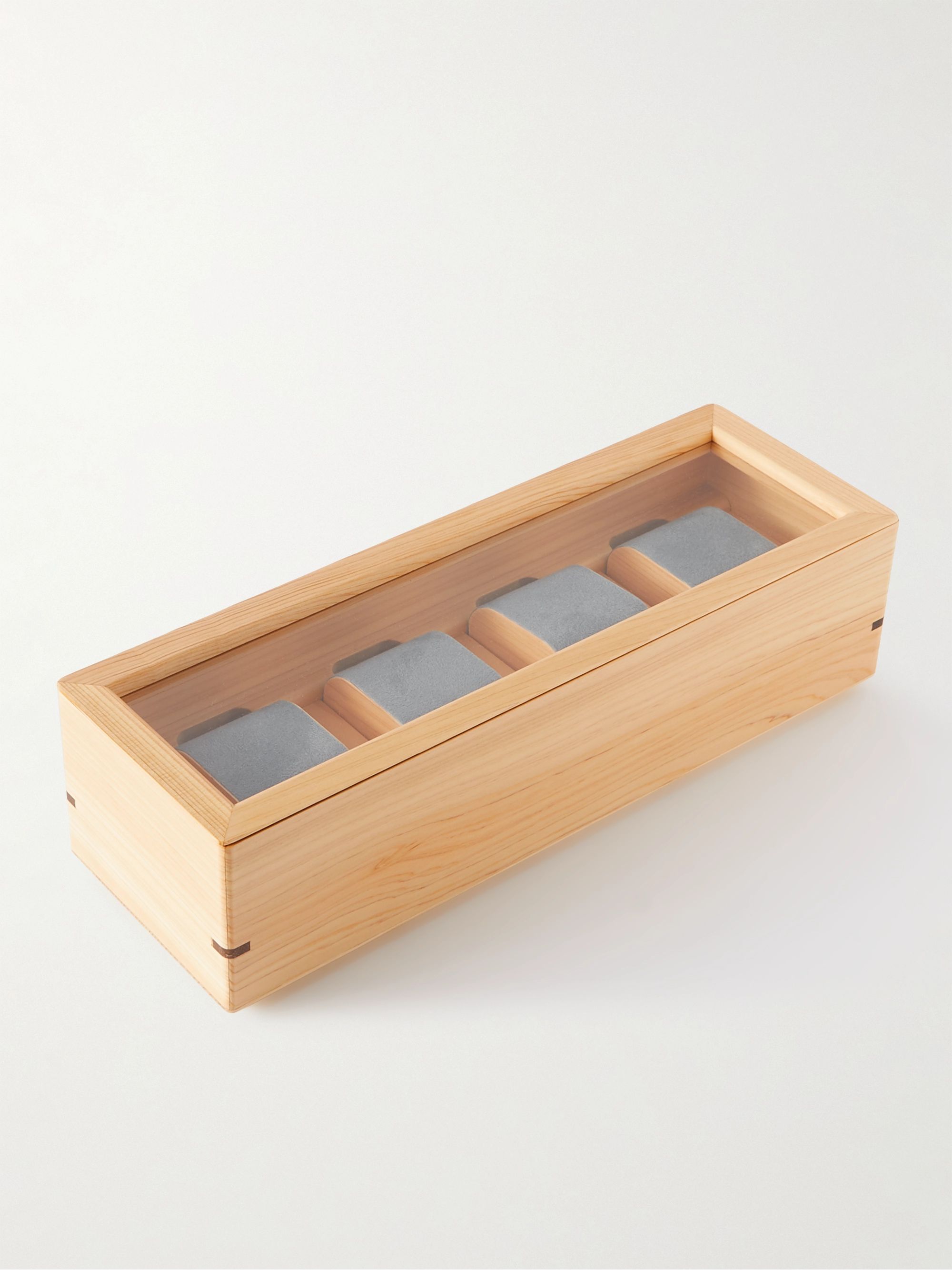 JAPAN BEST Hinoki Cypress Wood Four-Piece Watch Box
