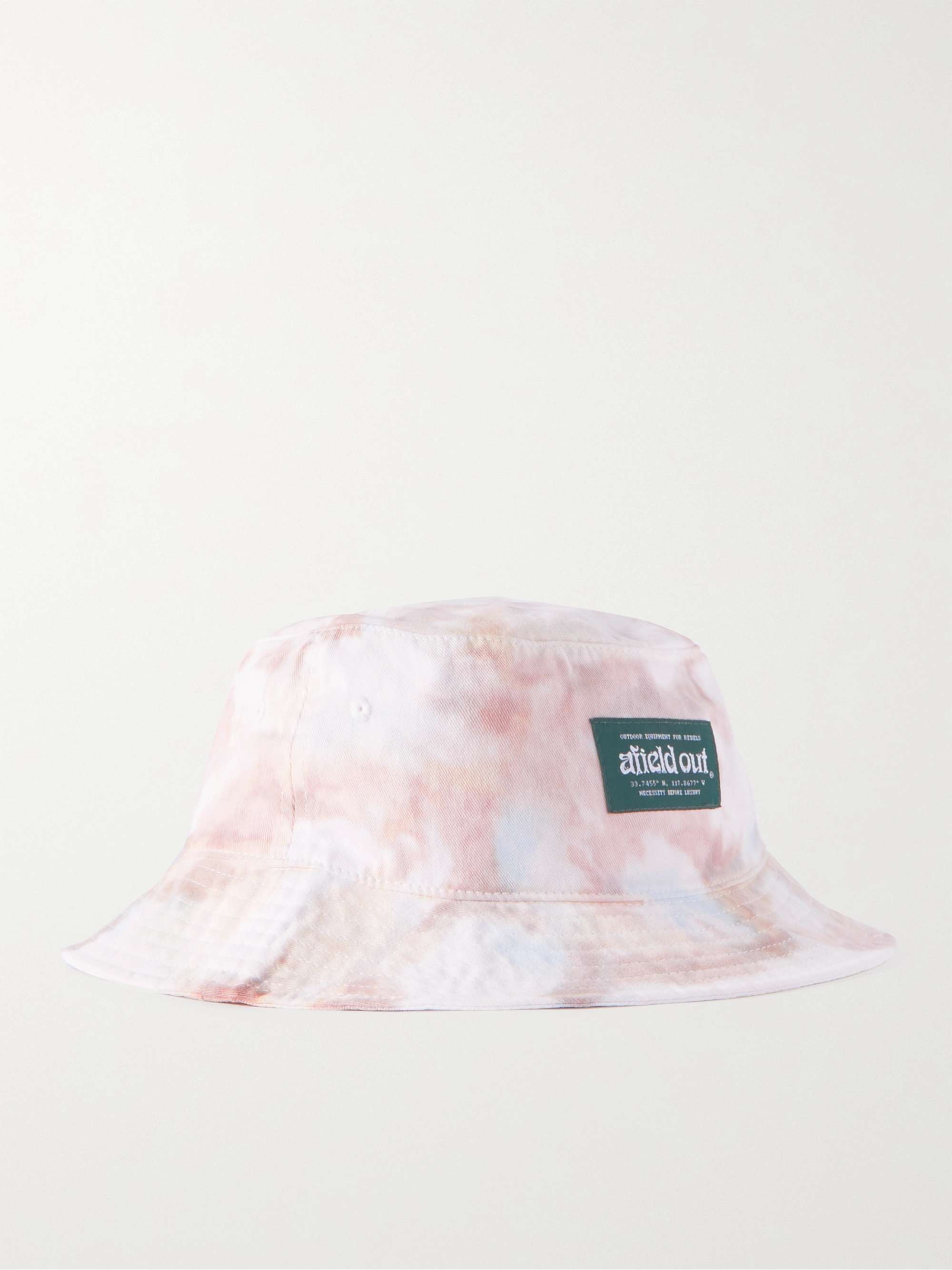 AFIELD OUT Sahara Logo-Appliqued Tie-Dyed Cotton-Twill Bucket Hat