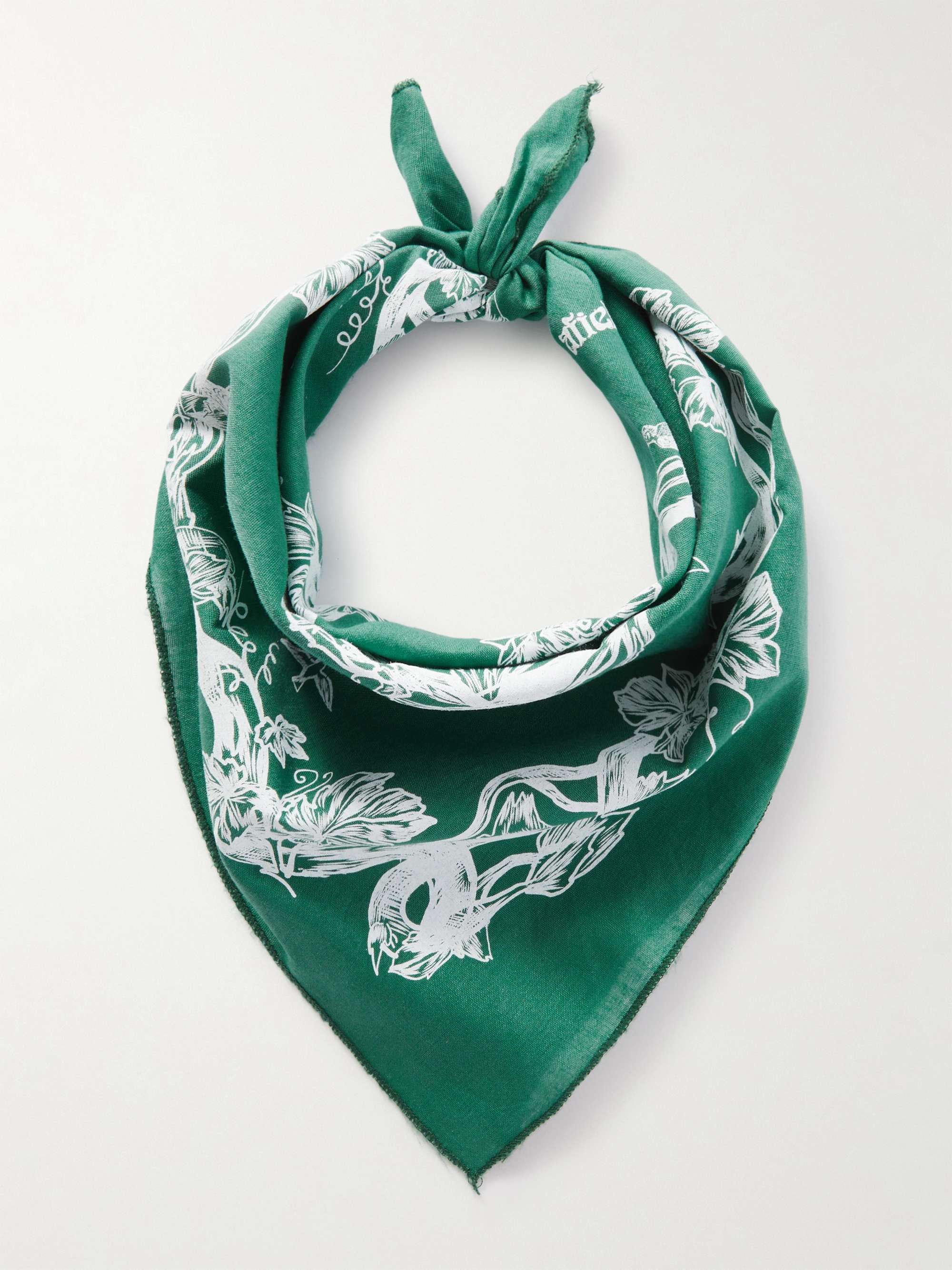 AFIELD OUT Peace Tree Printed Cotton-Voile Bandana