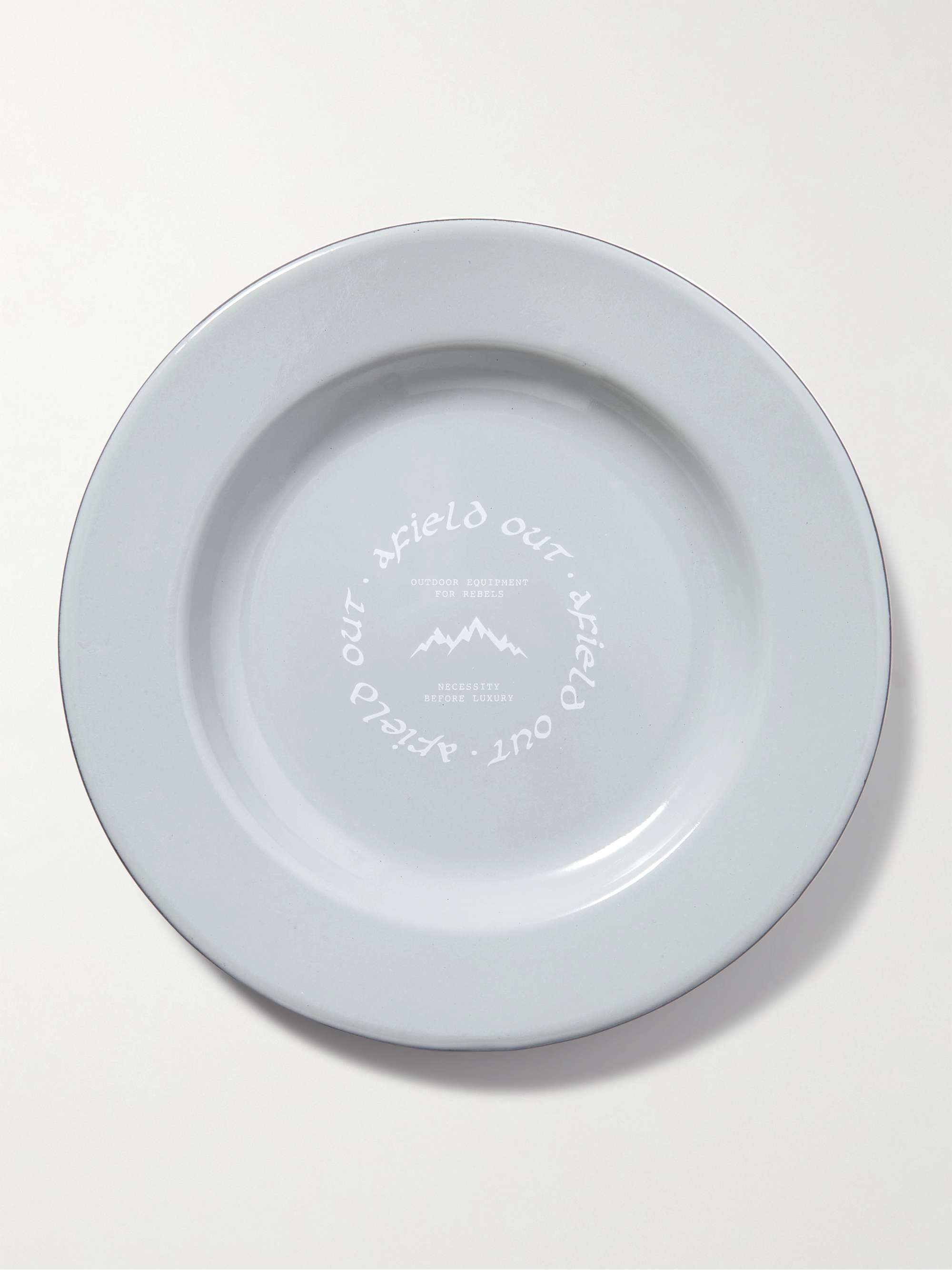 AFIELD OUT Canyon Logo-Print Enamel Plate