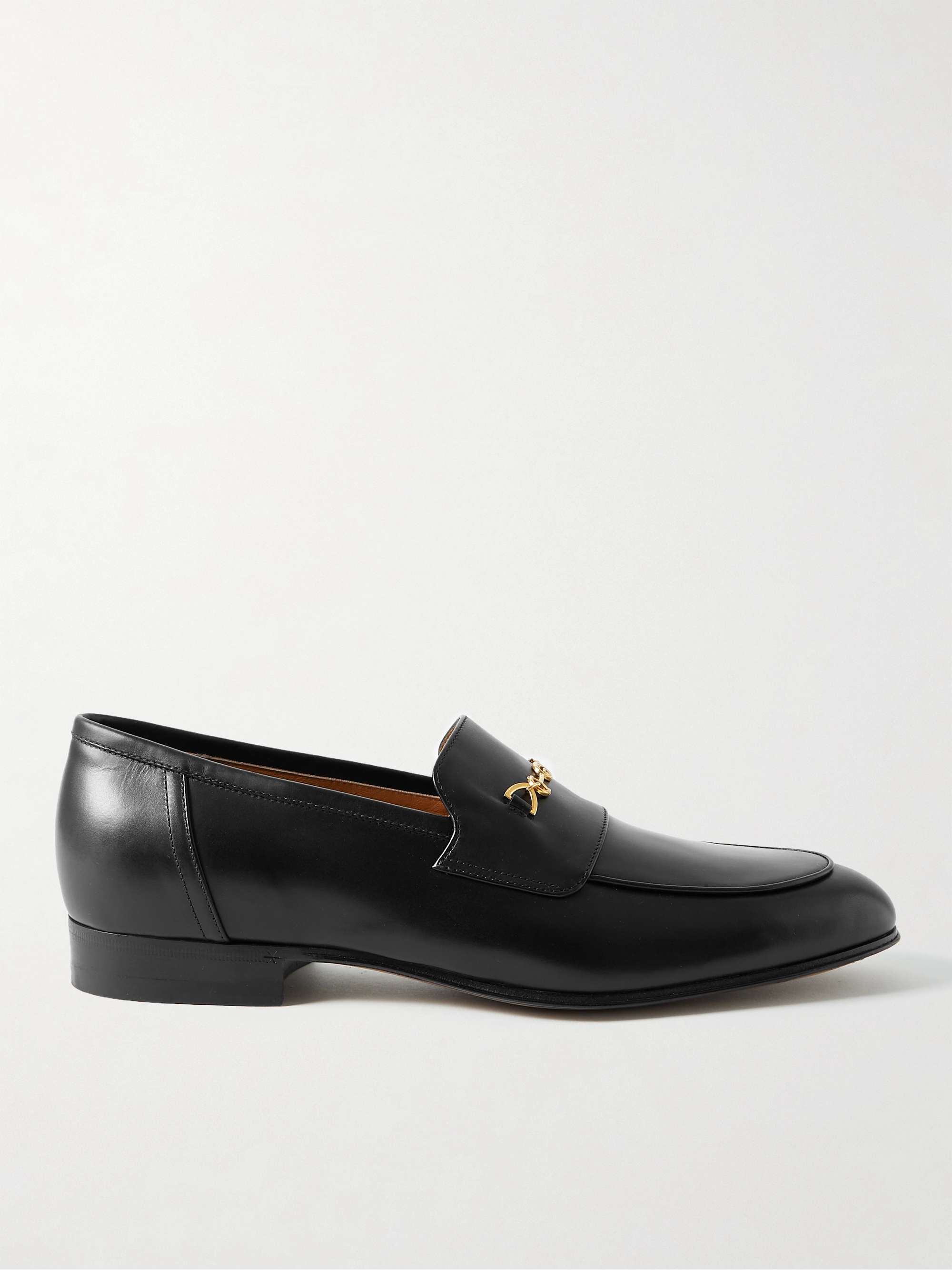 GUCCI Ed Horsebit Leather Loafers