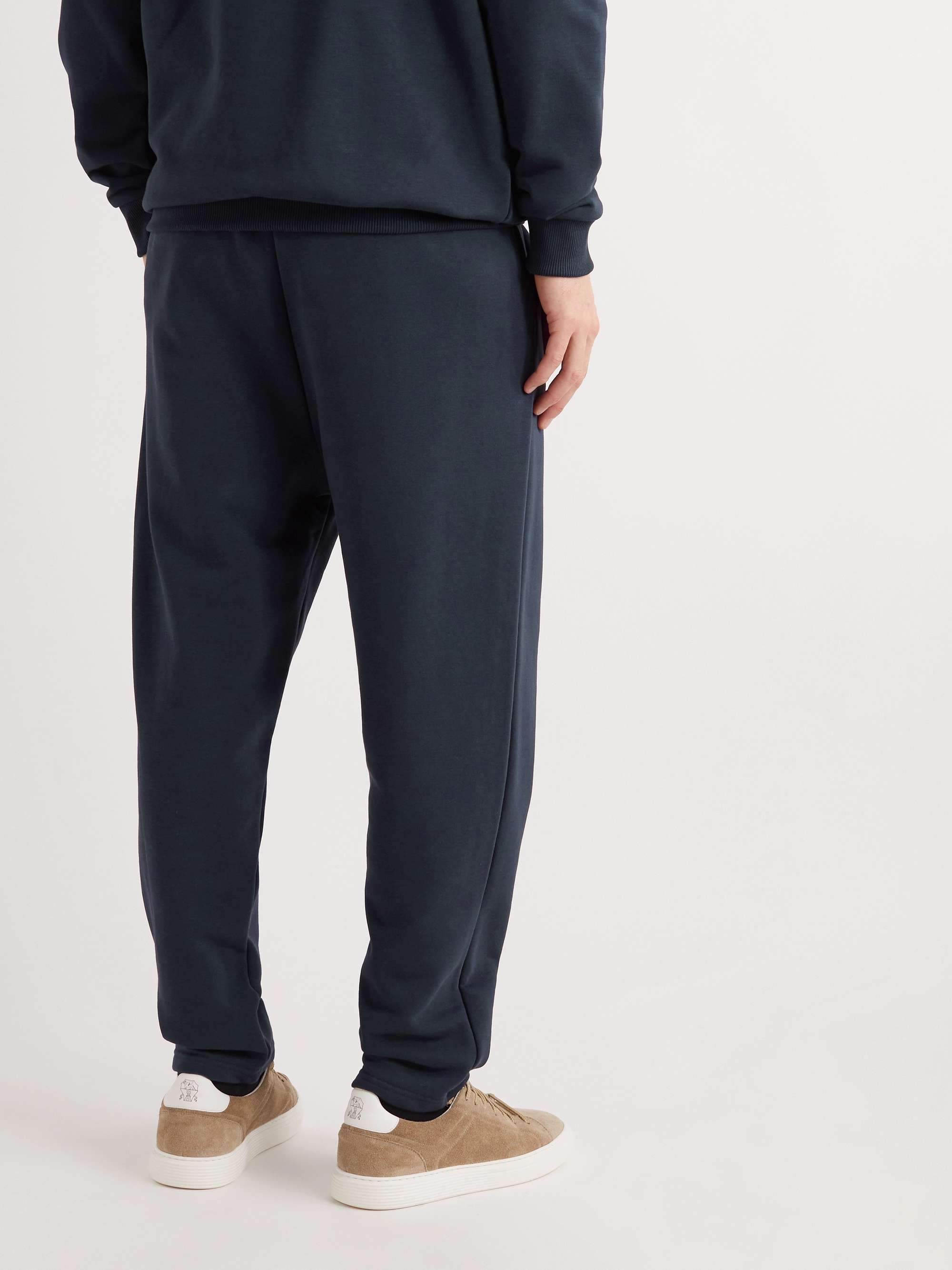 ZEGNA Tapered Cotton-Blend Jersey Sweatpants
