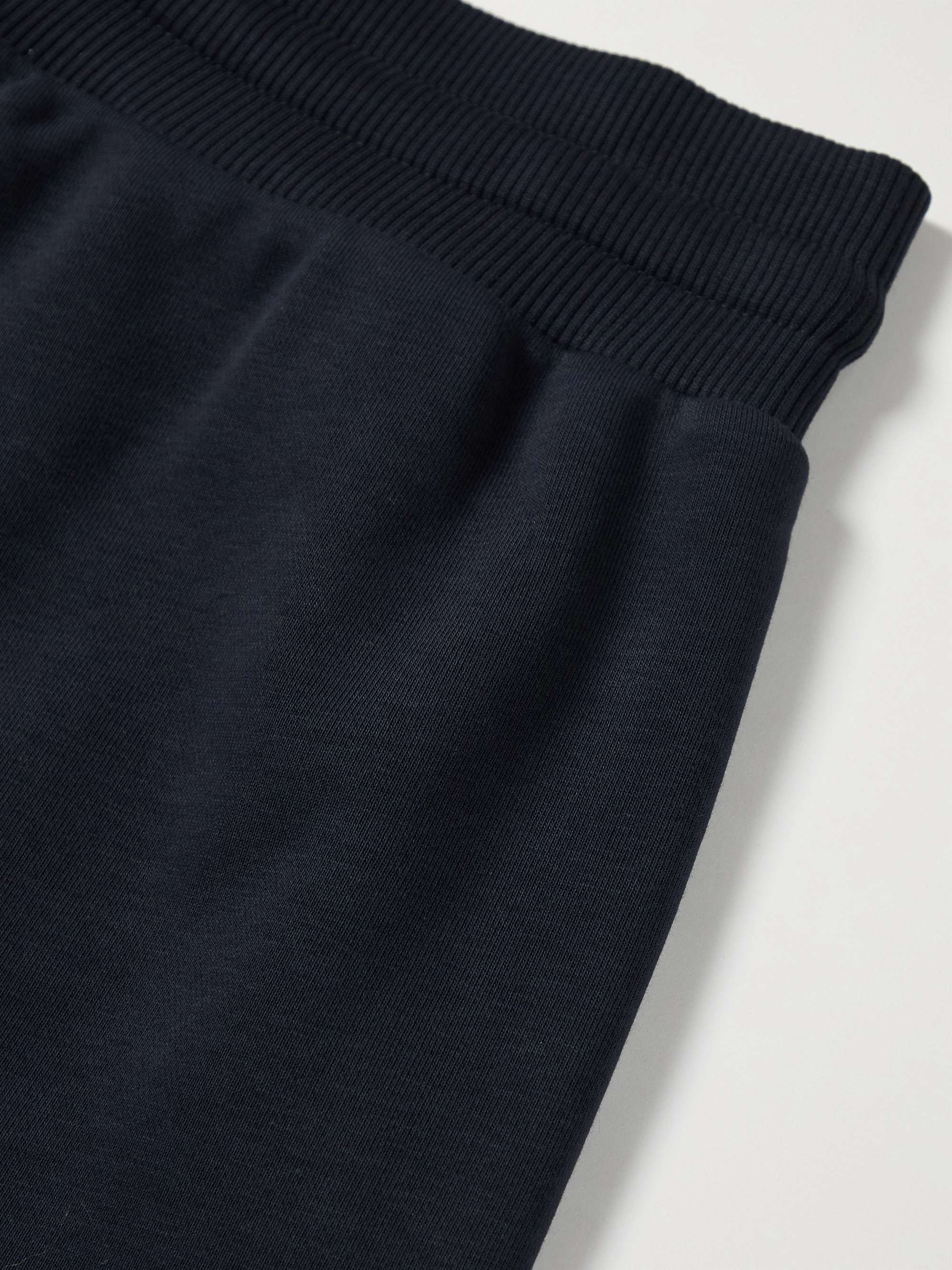 ERMENEGILDO ZEGNA Wide-Leg Cotton-Blend Jersey Drawstring Shorts