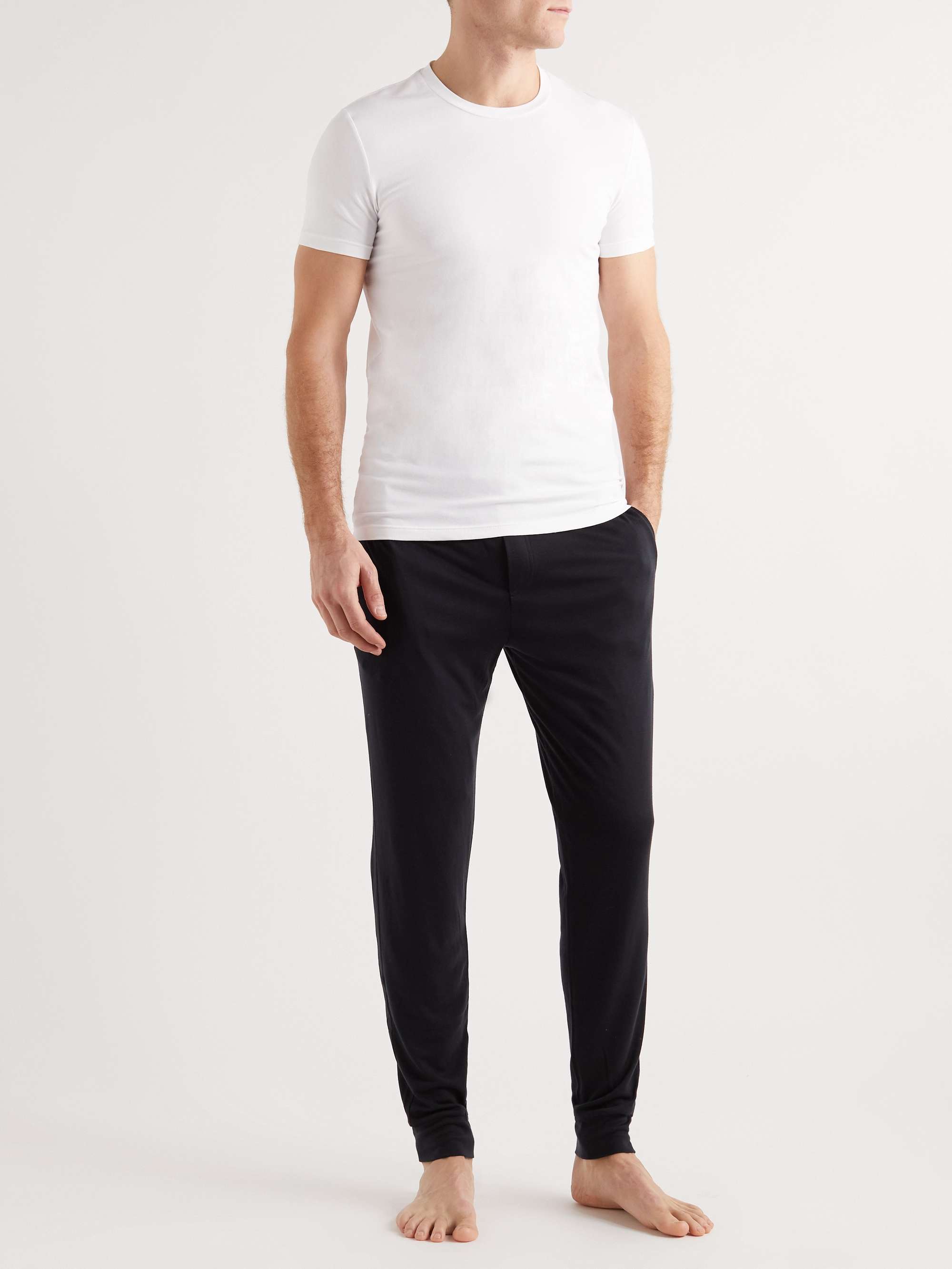 ZEGNA Logo-Embroidered Stretch-Cotton Jersey T-Shirt