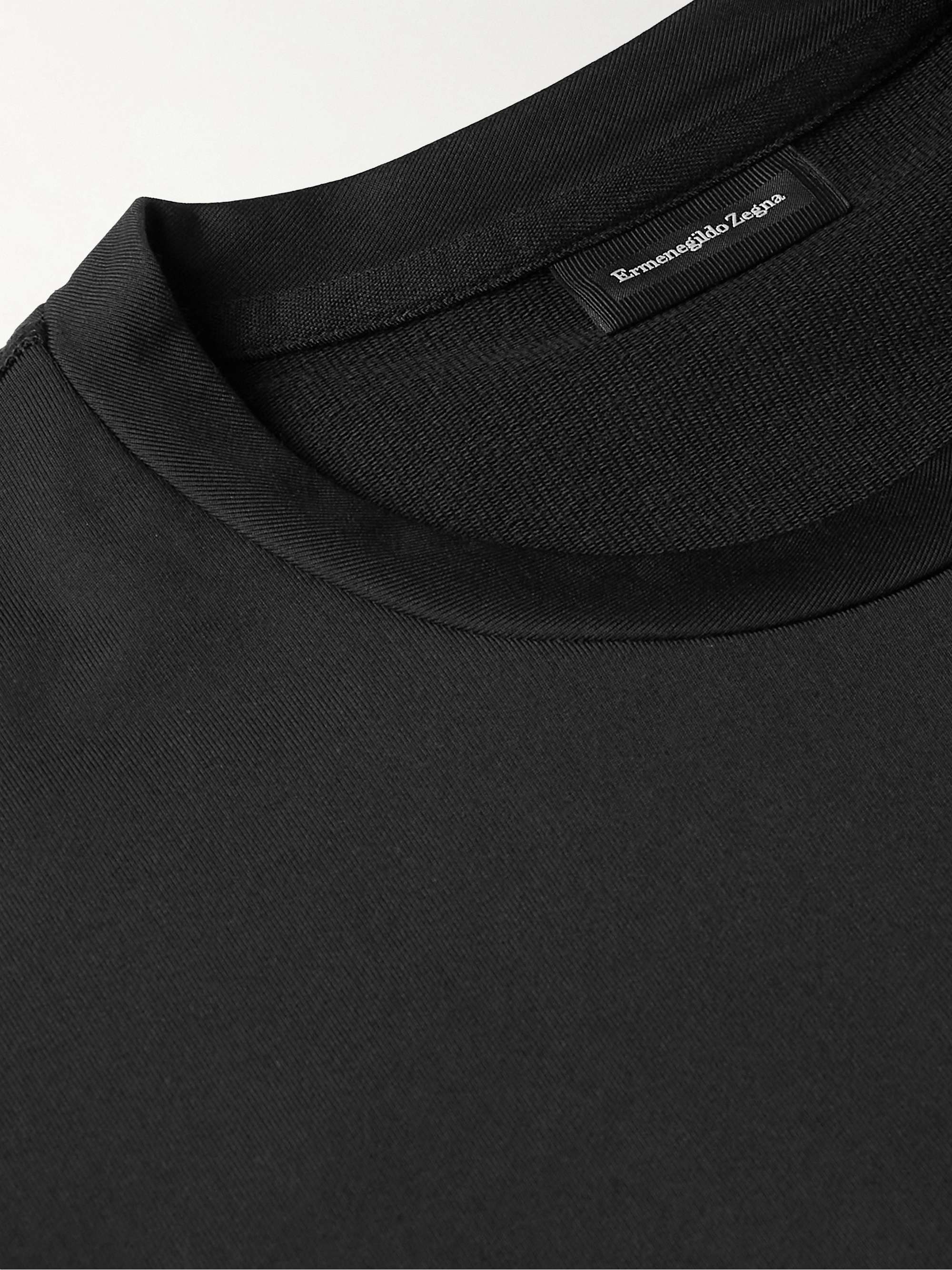 ZEGNA Logo-Print Stretch-Jersey T-Shirt