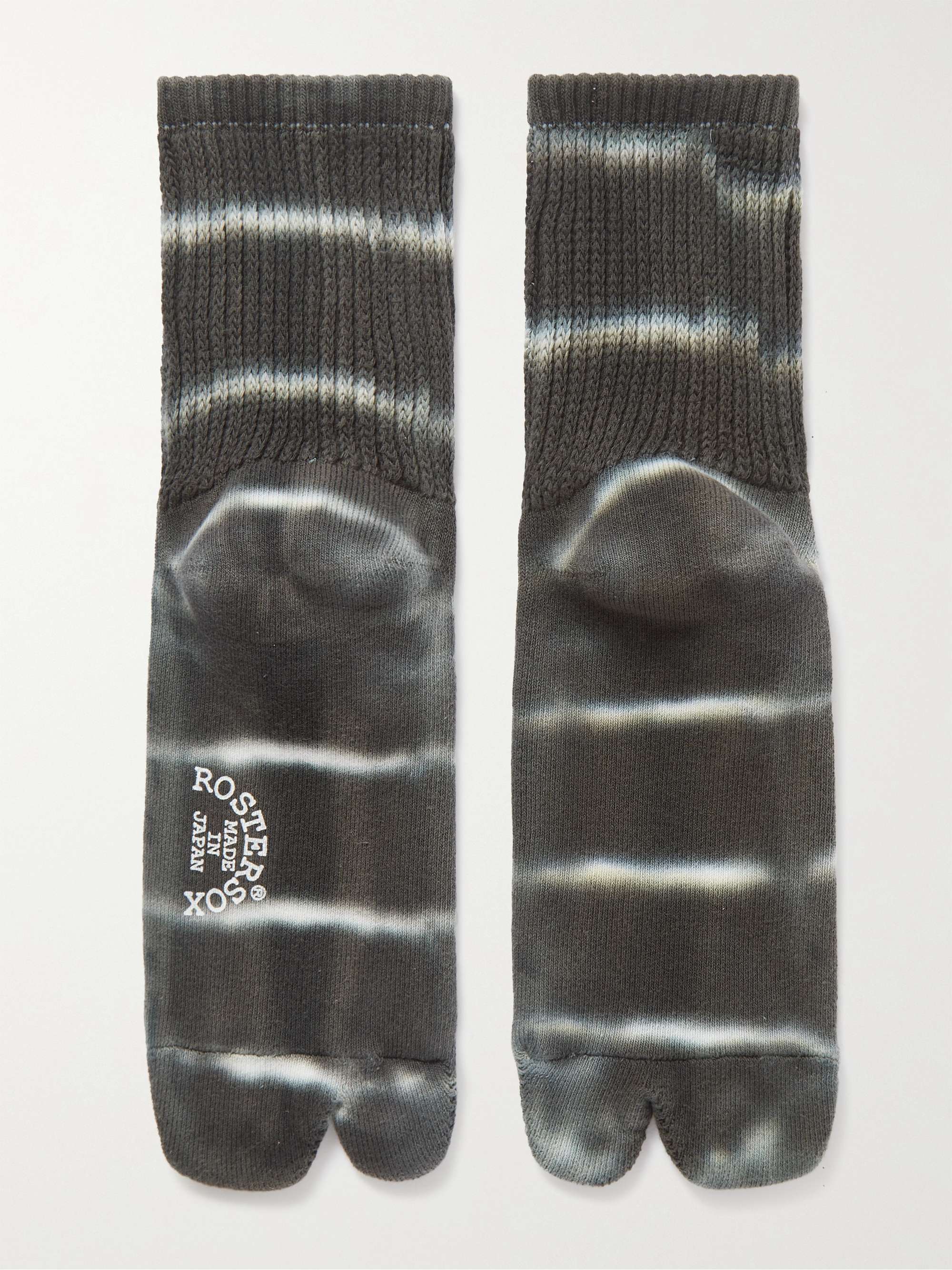 ROSTERSOX Tabi Split-Toe Tie-Dyed Cotton-Blend Socks