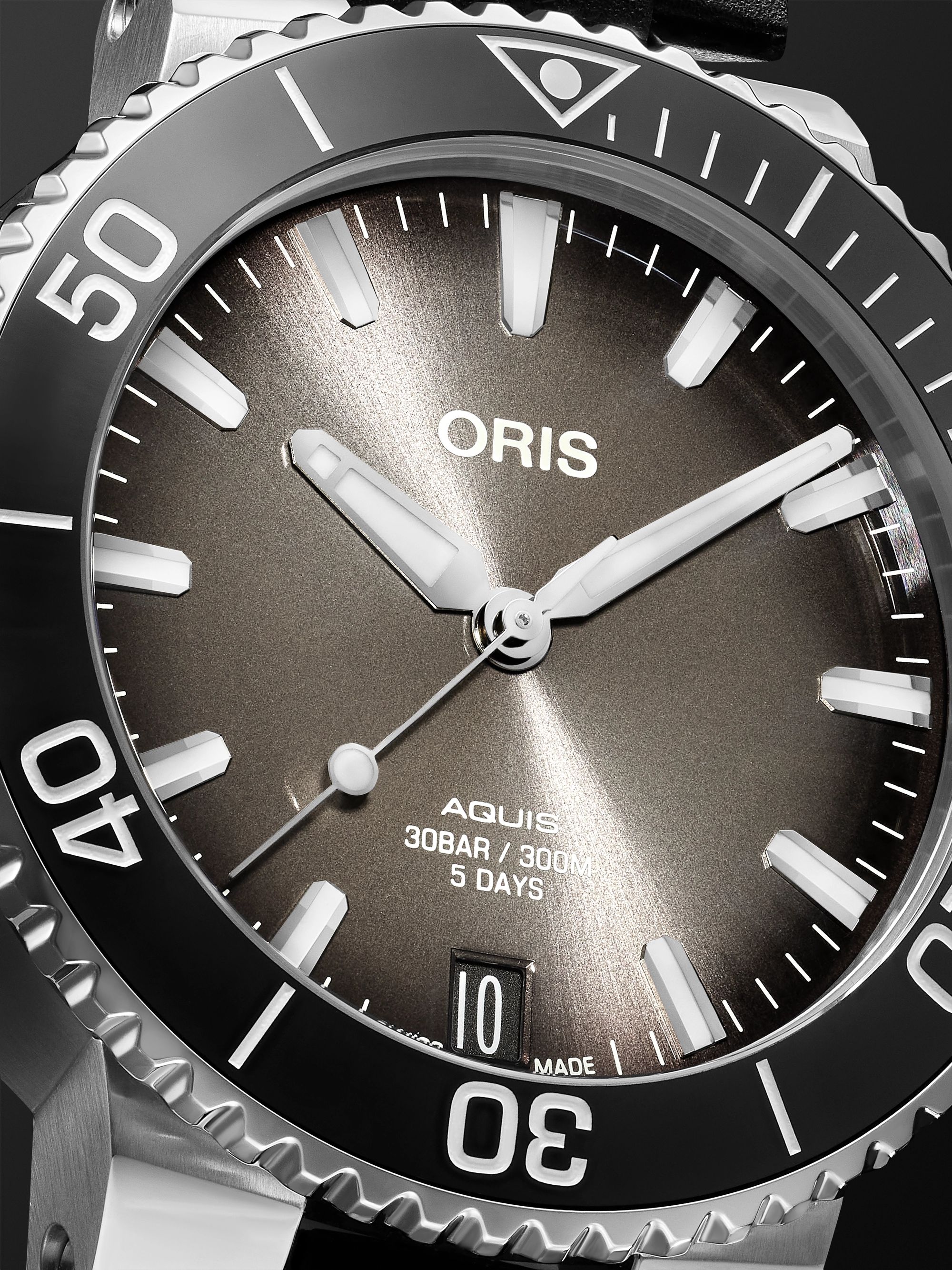 ORIS Aquis Date Automatic 41.5mm Stainless Steel and Rubber Watch, Ref. No. 01 400 7769 4154-07 4 22 74FC