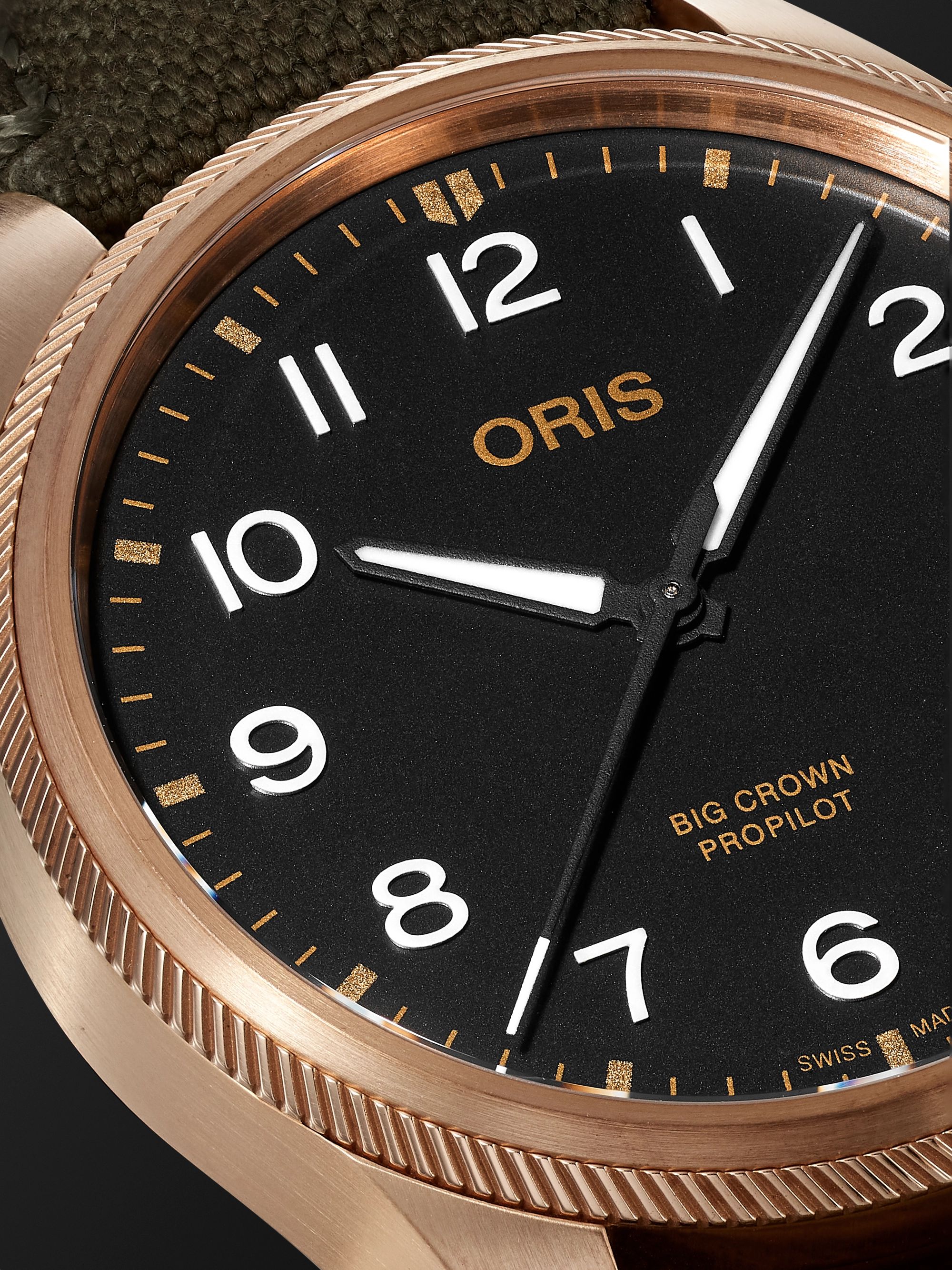 ORIS Big Crown ProPilot Big Date Automatic 41mm Bronze and Canvas Watch, Ref. No. 01 751 7761 3164-07 3 20 03BRLC