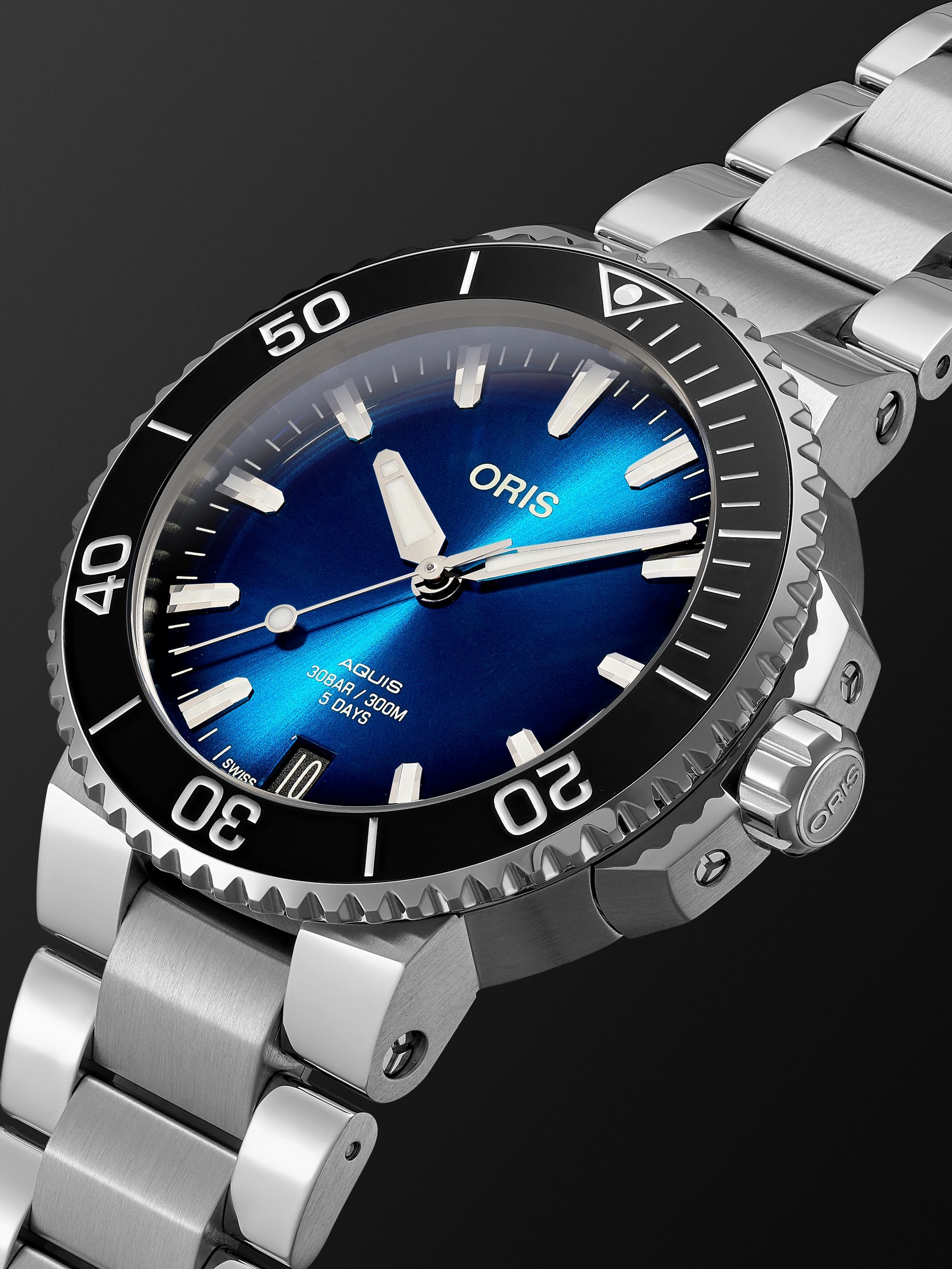 ORIS Aquis Date Calibre 400 Automatic 41.5mm Stainless Steel Watch, Ref. No. 01 400 7769 4135-07 8 22 09PEB