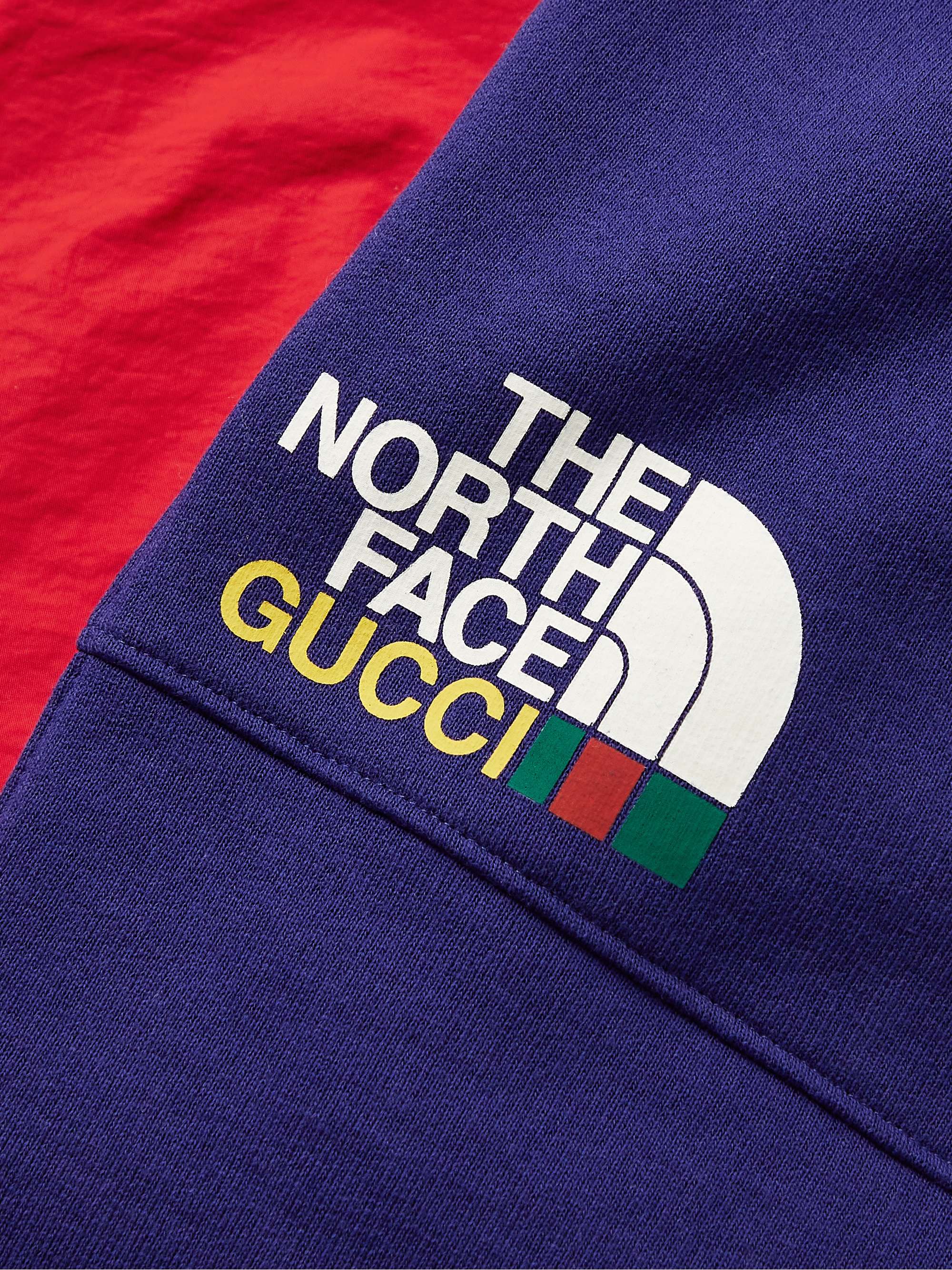 GUCCI + The North Face Tapered Colour-Block Cotton-Jersey Sweatpants