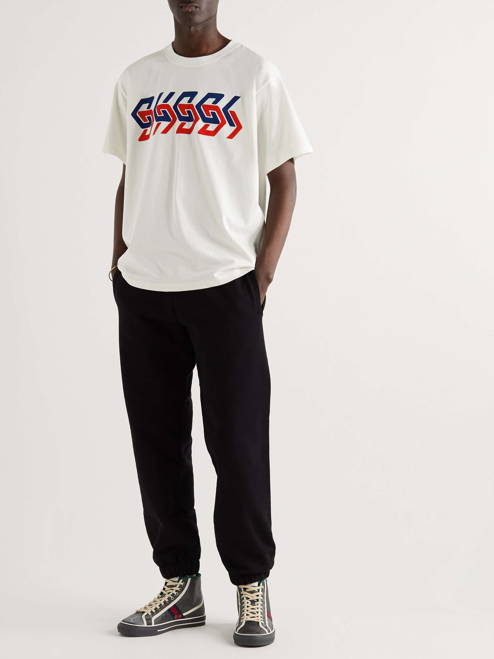 GUCCI Logo-Print Cotton-Jersey T-Shirt